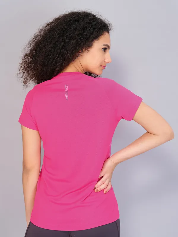 Women Printed Slim Fit Crew Neck T-shirt with TECHNO COOL - Image 5