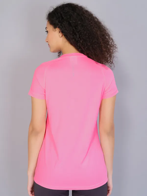 Women Printed Slim Fit Crew Neck T-shirt with TECHNO COOL - Image 3