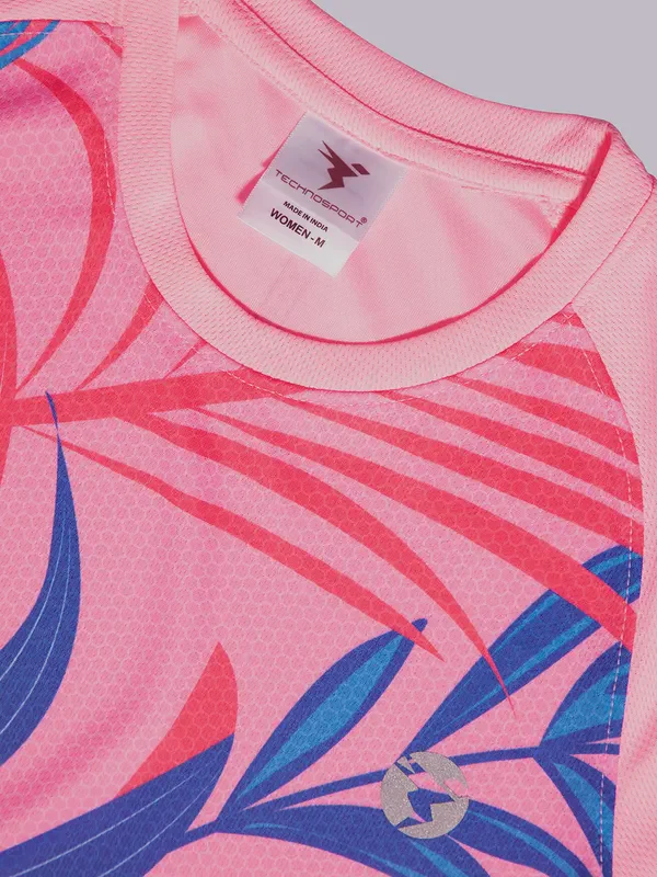 Women Printed Slim Fit Crew Neck T-shirt with TECHNO COOL - Image 7