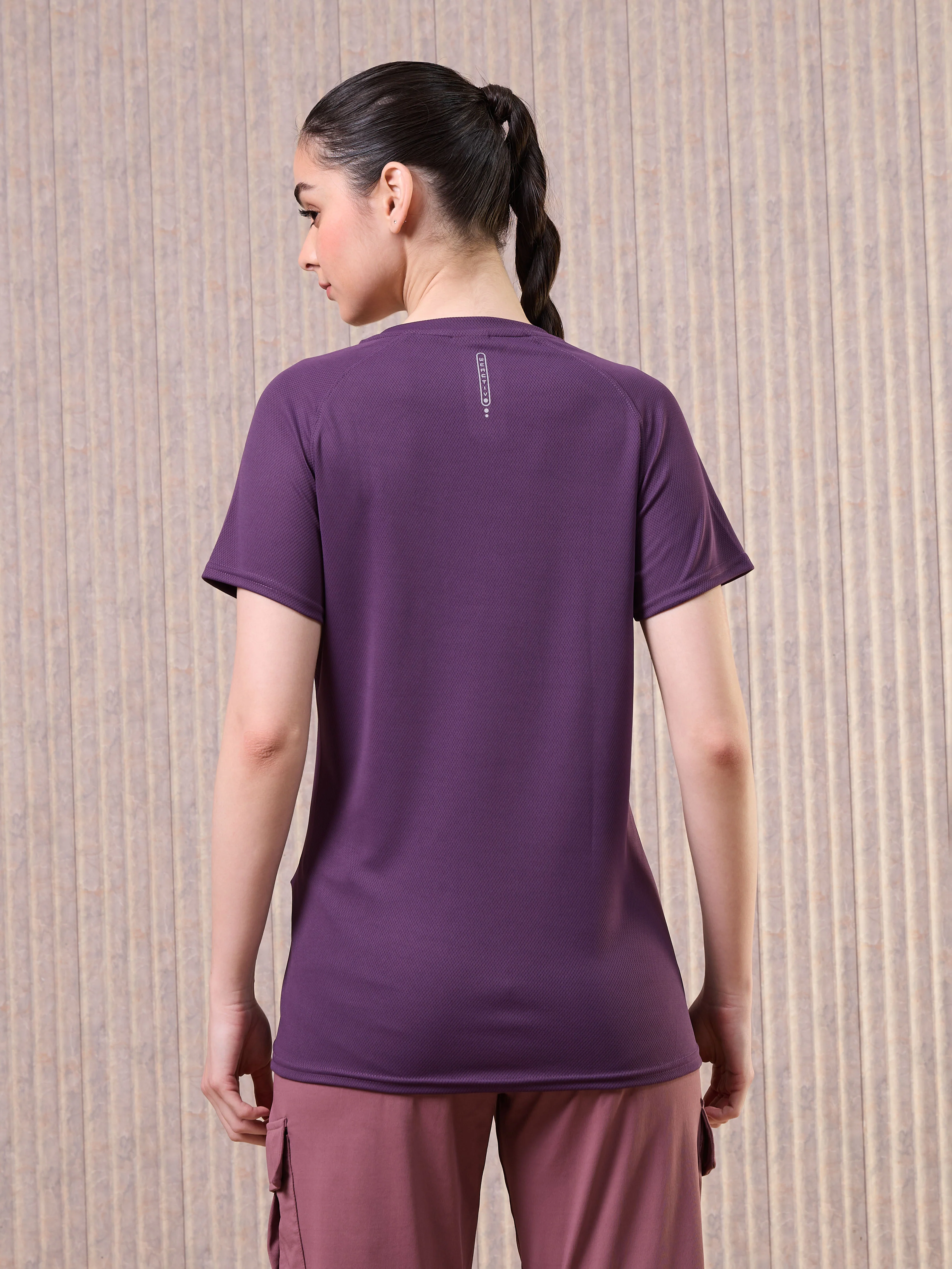 Women Printed Slim Fit Crew Neck T-shirt with TECHNO COOL - Image 3