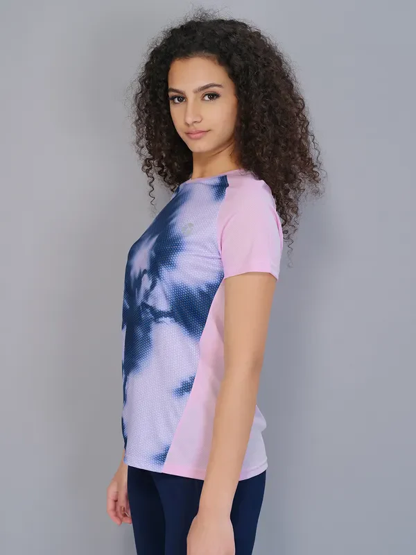 Women Printed Slim Fit Crew Neck T-shirt with TECHNO COOL - Image 2