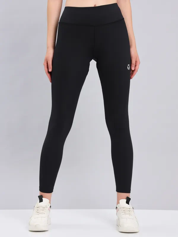 Women Solid Slim Fit Tights with ELASTO PLUS - Image 2