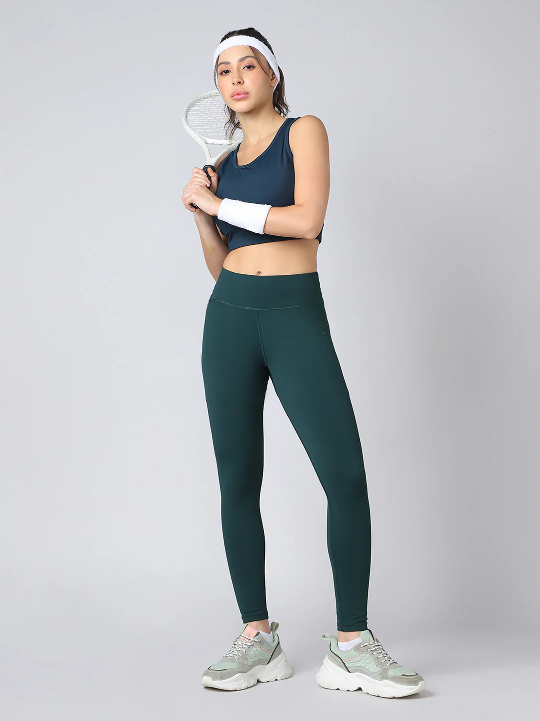 Women Solid Slim Fit Tights with ELASTO PLUS - Image 5