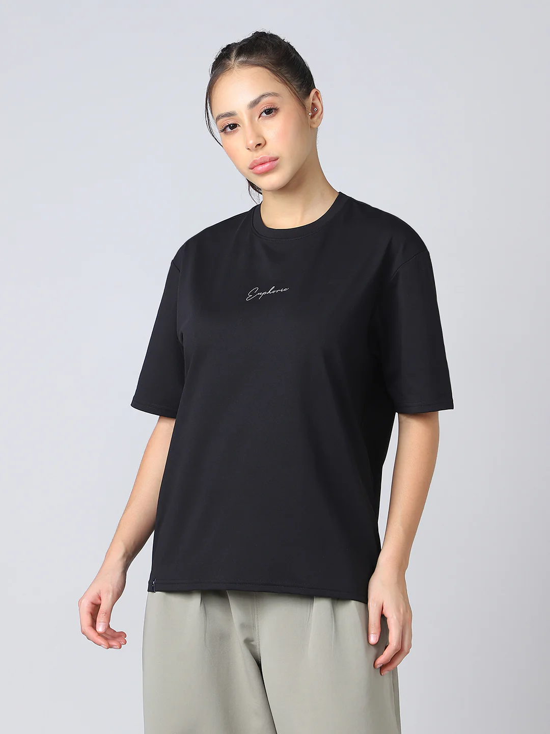 Women Back Printed Regular Fit Round Neck T-shirt with COTFLEX - Image 2