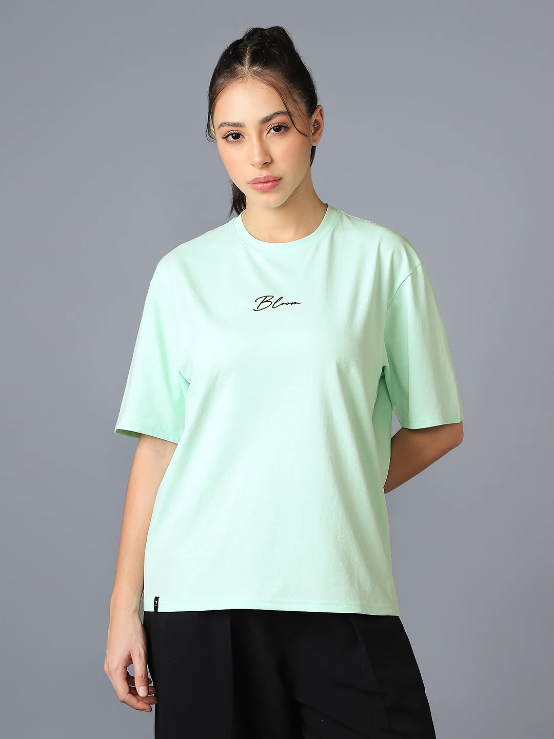 Women Back Printed Regular Fit Round Neck T-shirt with COTFLEX - Image 2