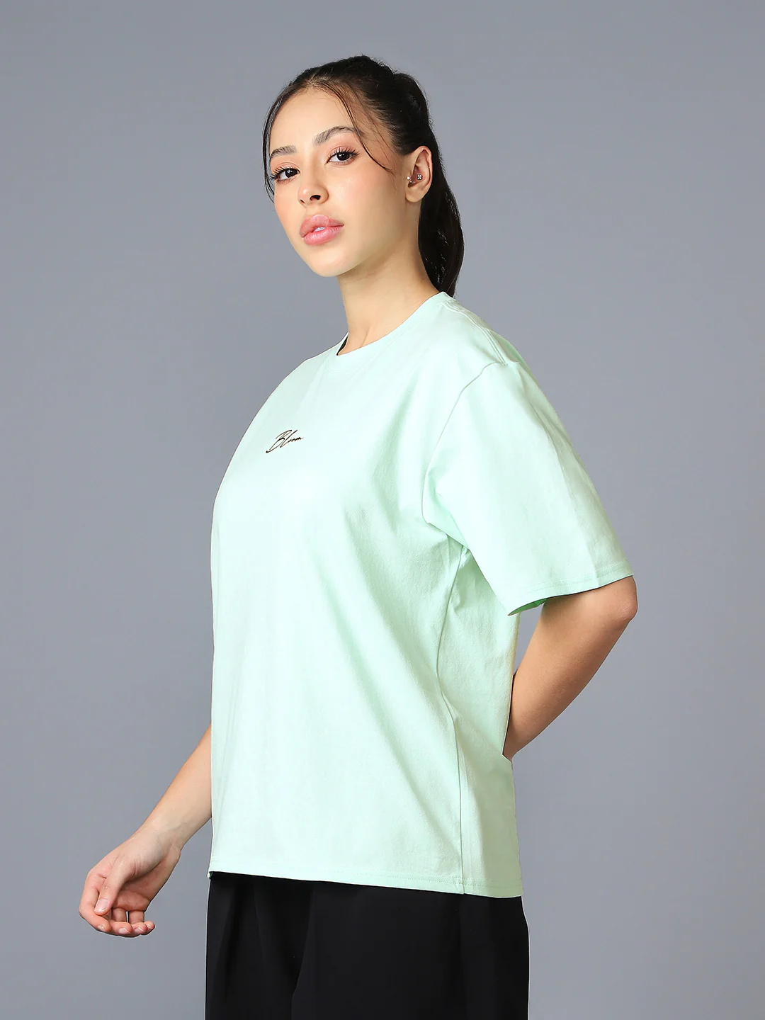 Women Back Printed Regular Fit Round Neck T-shirt with COTFLEX - Image 4
