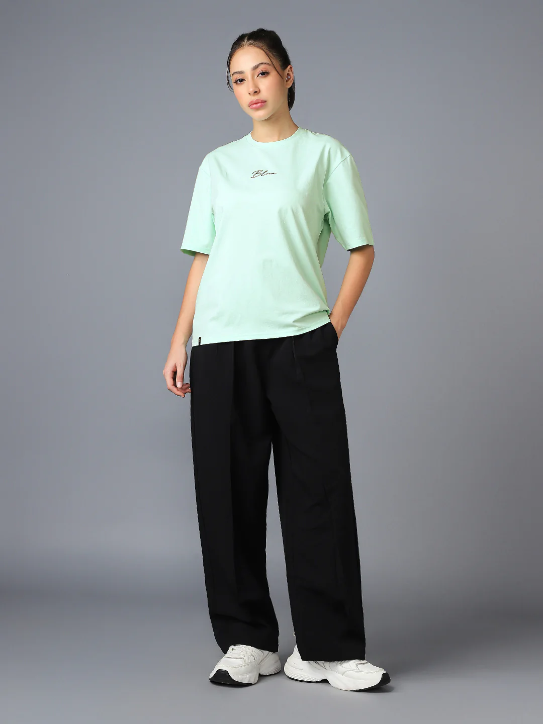 Women Back Printed Regular Fit Round Neck T-shirt with COTFLEX - Image 5