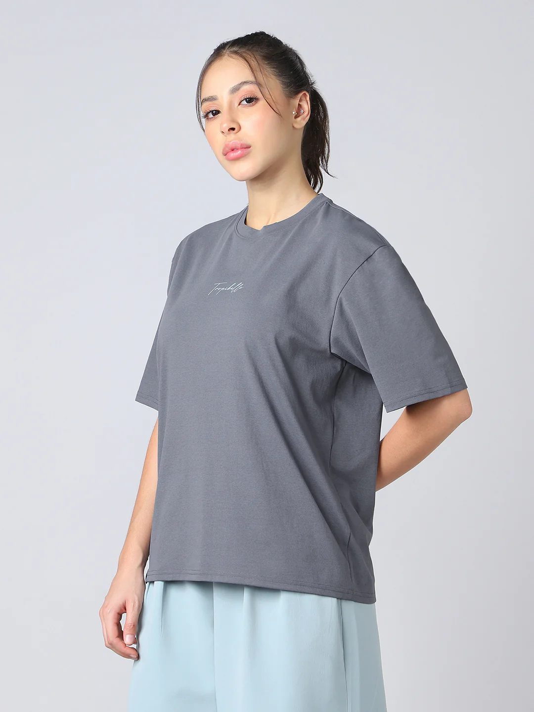Women Back Printed Regular Fit Round Neck T-shirt with COTFLEX - Image 4