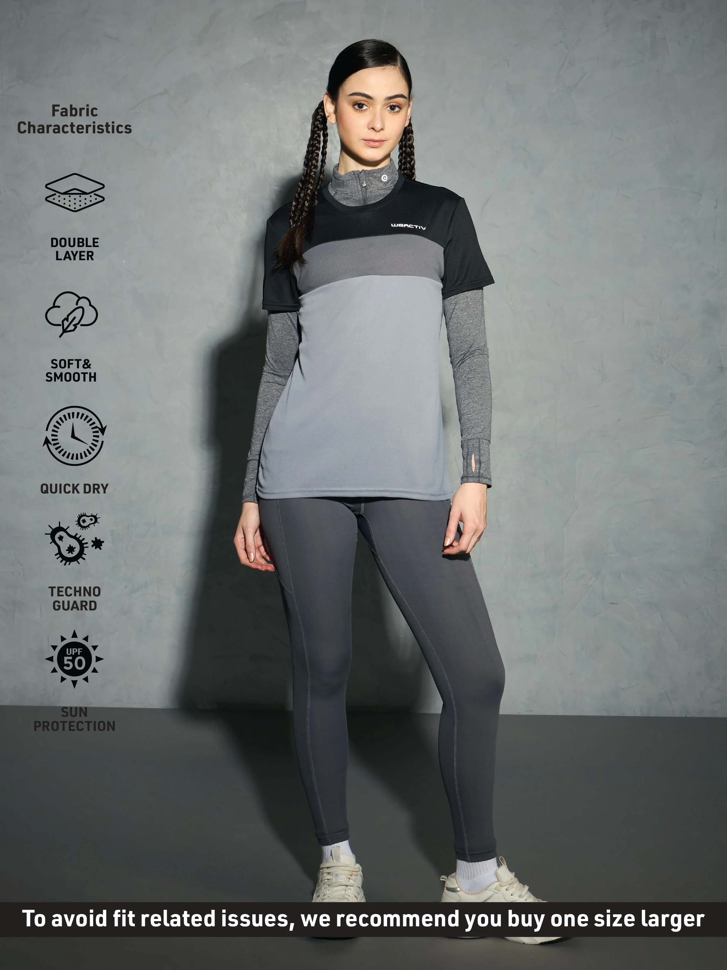 Women Colorblock Slim Fit Round Neck Sports T-shirt with TECHNOCOOL+ - Image 4