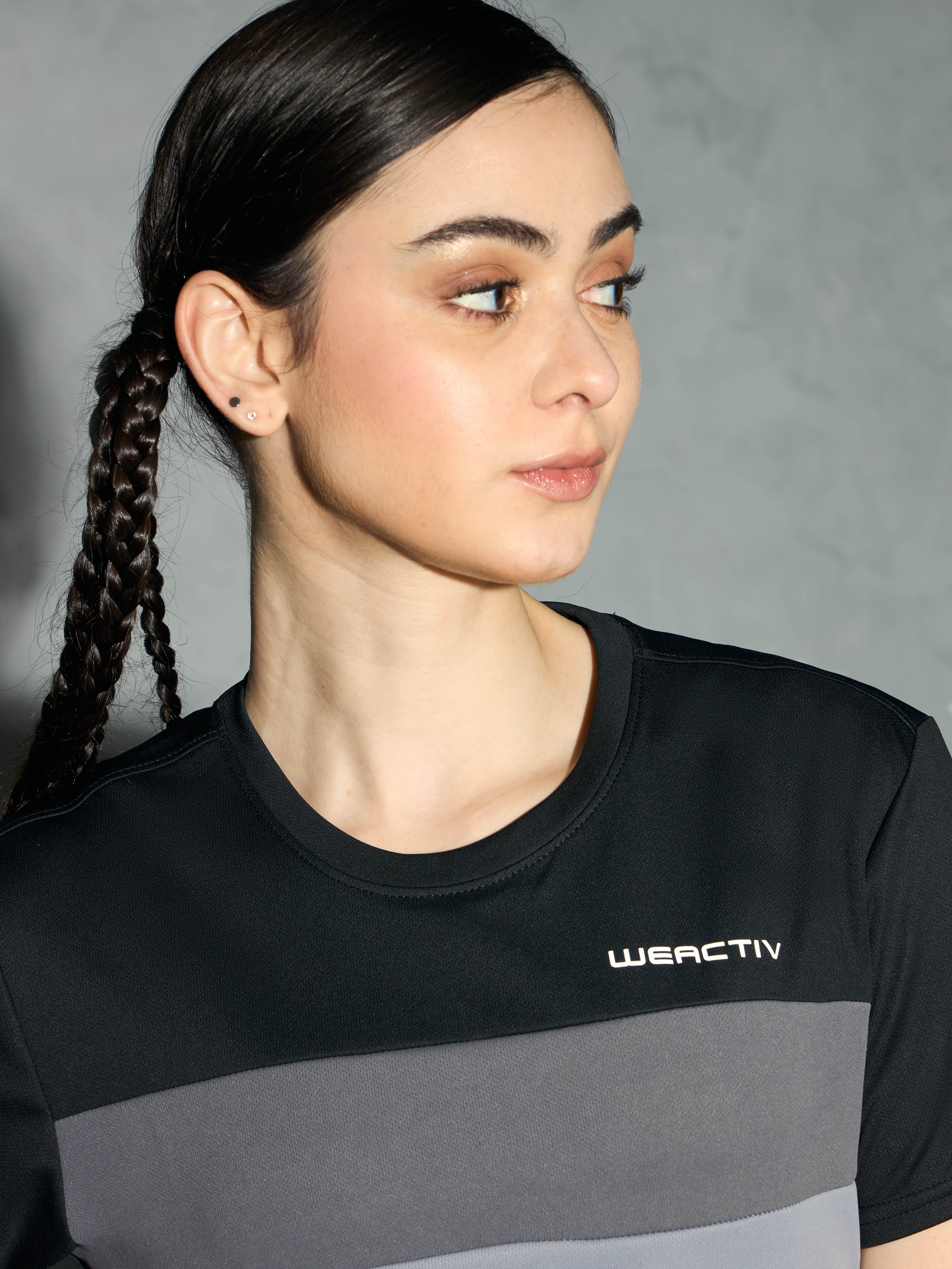 Women Colorblock Slim Fit Round Neck Sports T-shirt with TECHNOCOOL+ - Image 5