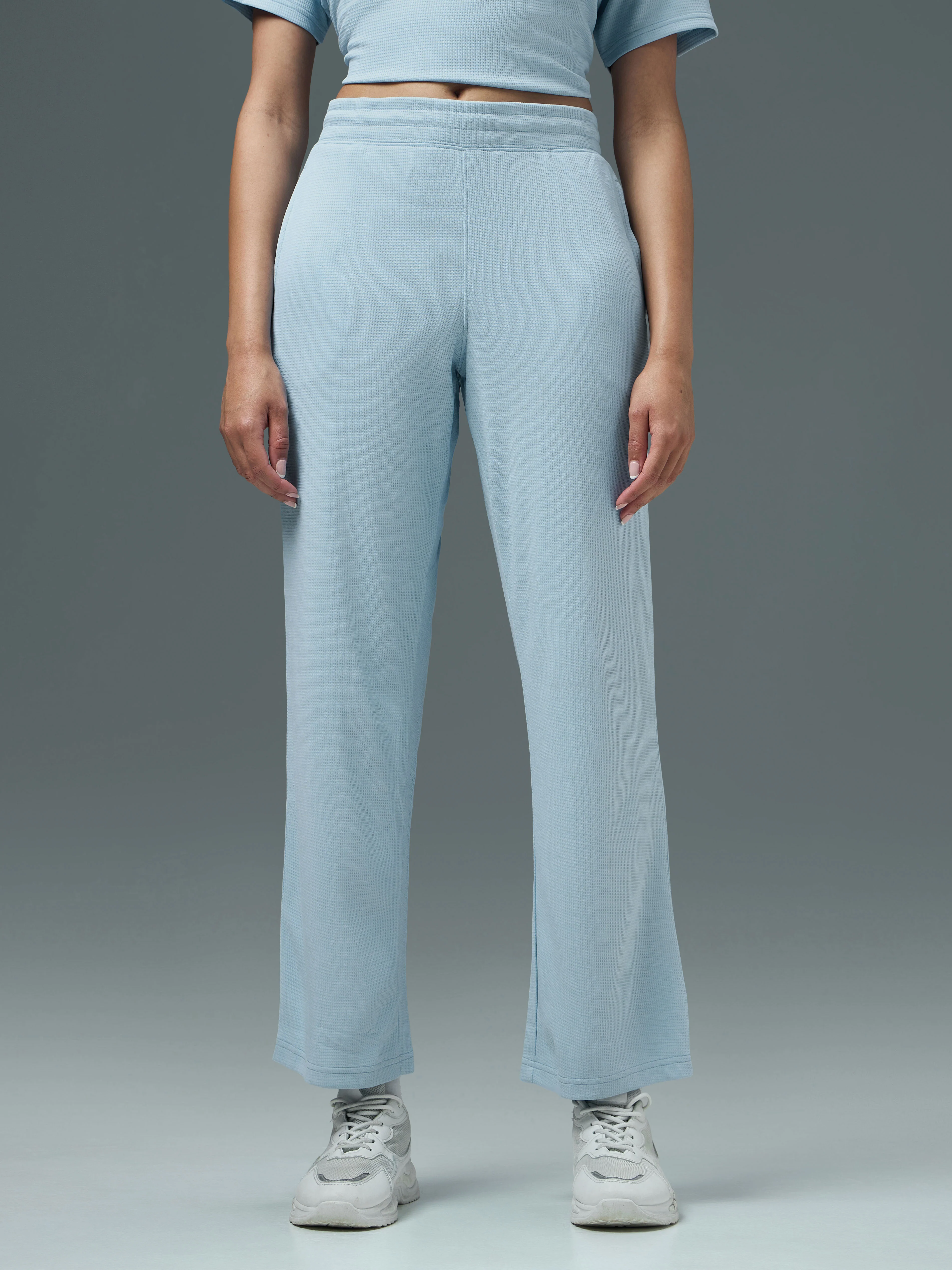 Women Cubic Melange Relaxed Fit Co-ord Set with DOUBLE COOL - Image 3