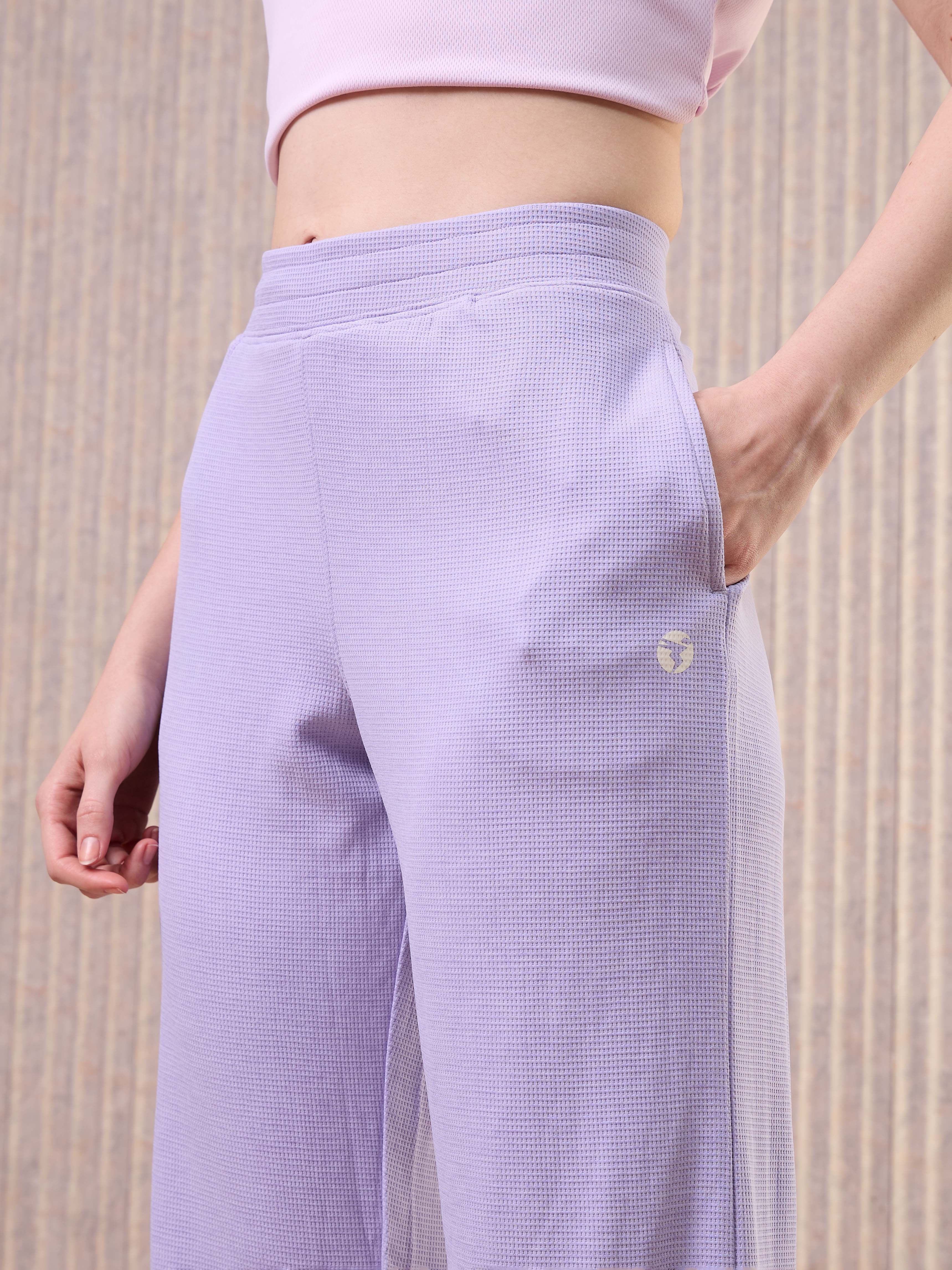 Women Cubic Melange Relaxed Fit Trackpants with DOUBLE COOL - Image 5