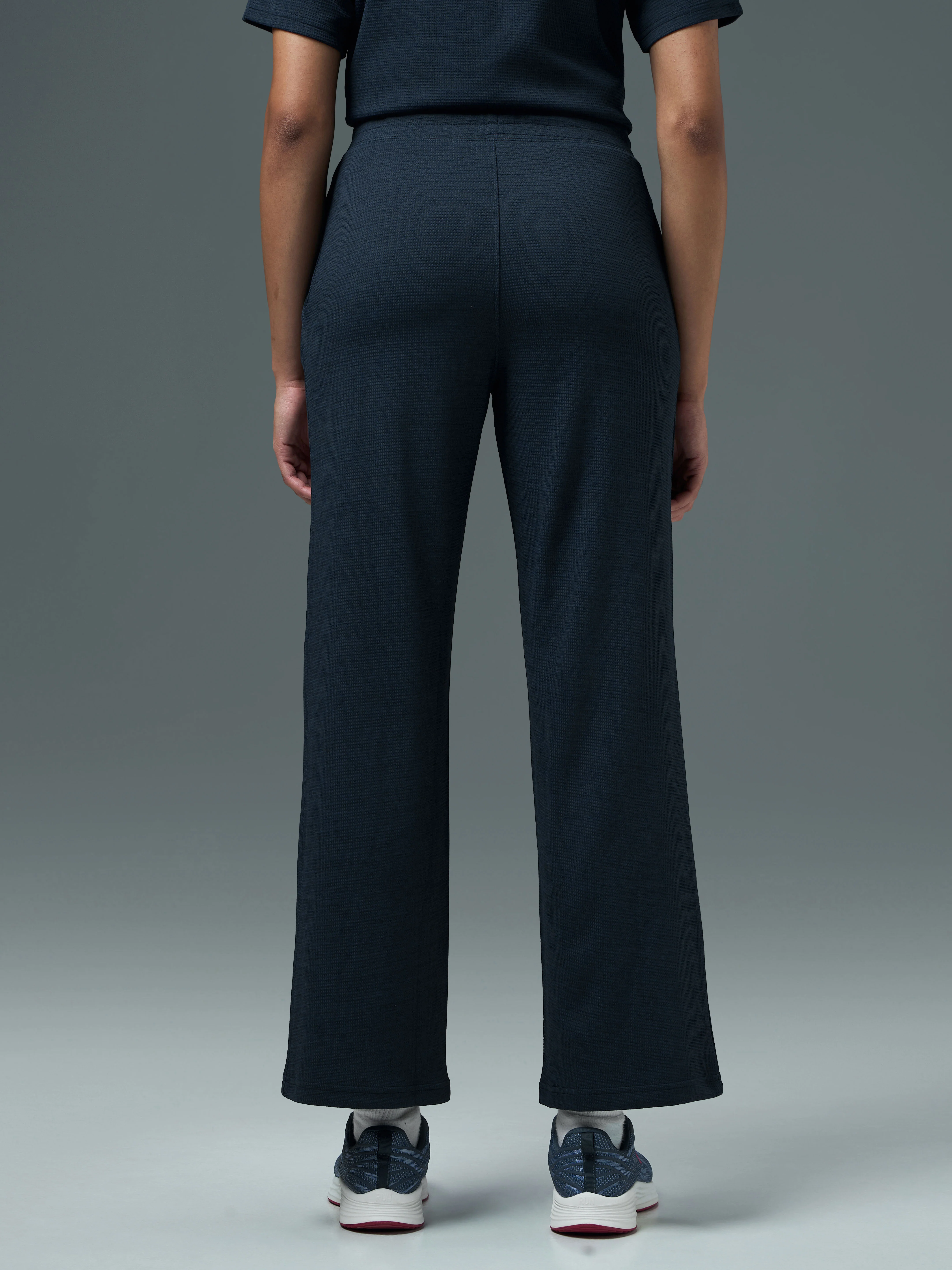 Women Cubic Melange Relaxed Fit Trackpants with DOUBLE COOL - Image 3