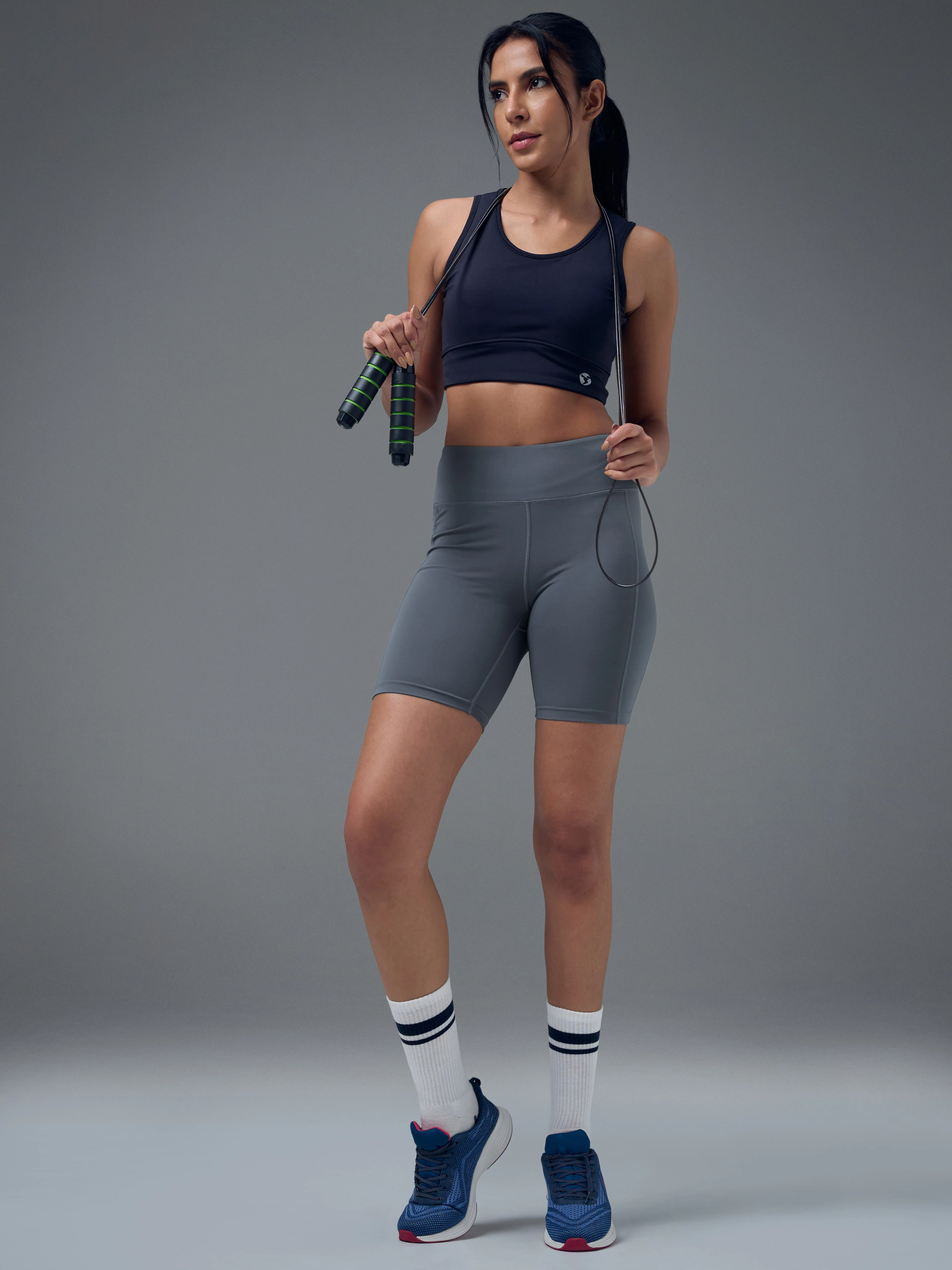 Women Gym Shorts & Cycling Tights High Waist, Stretchable, Moisture-Wicking Activewear Bottoms - Image 5