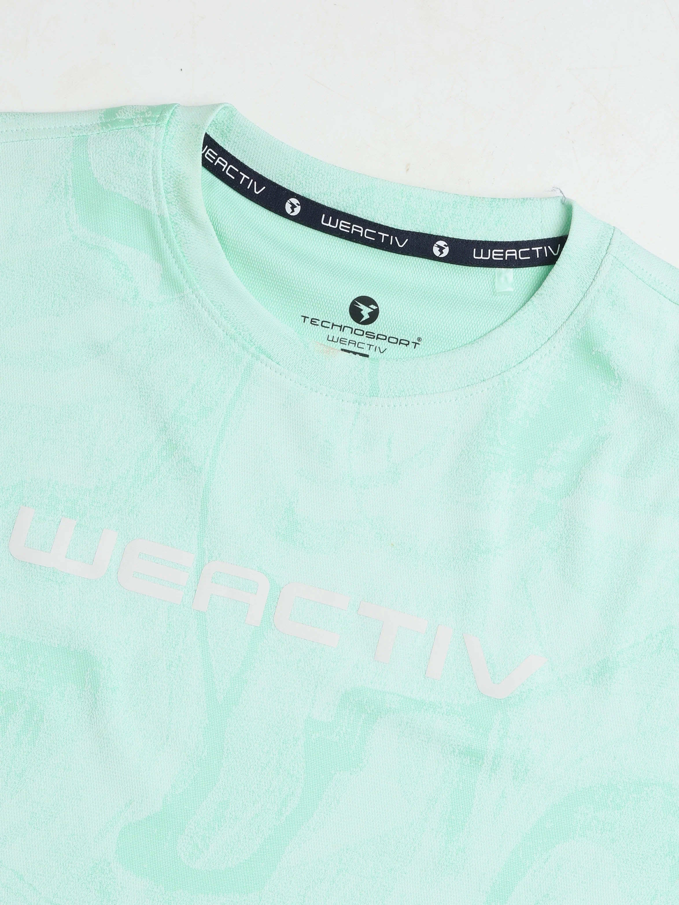 Women Jacquard Boxy Fit Round Neck T-shirt with DOUBLE COOL - Image 7