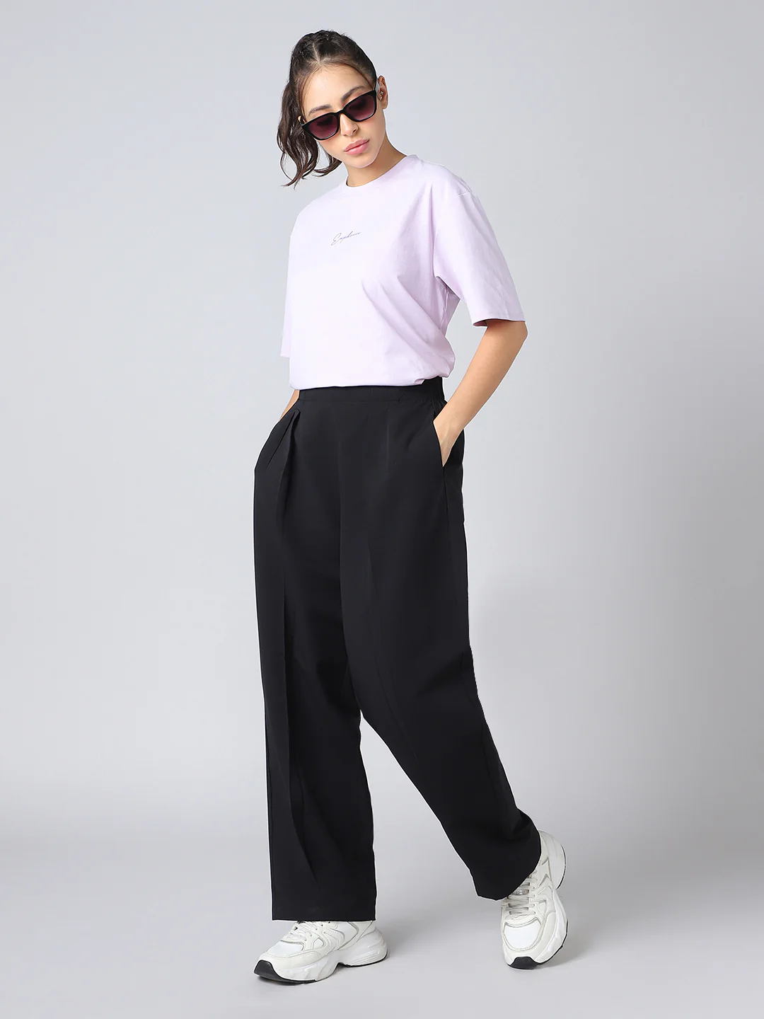 Women Korean Style Baggy Pants Wide Leg Trousers with TECHNOLITE - Image 5