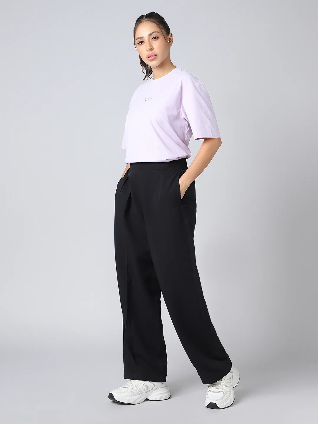 Women Korean Style Baggy Pants Wide Leg Trousers with TECHNOLITE - Image 6