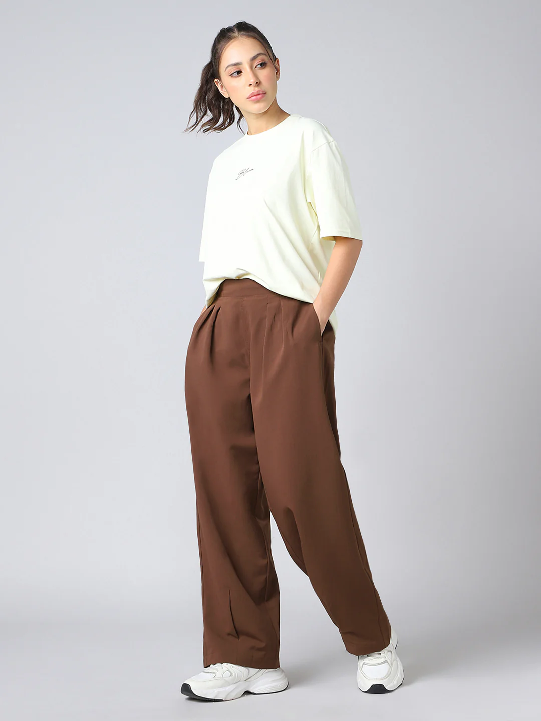 Women Korean Style Baggy Pants Wide Leg Trousers with TECHNOLITE - Image 6