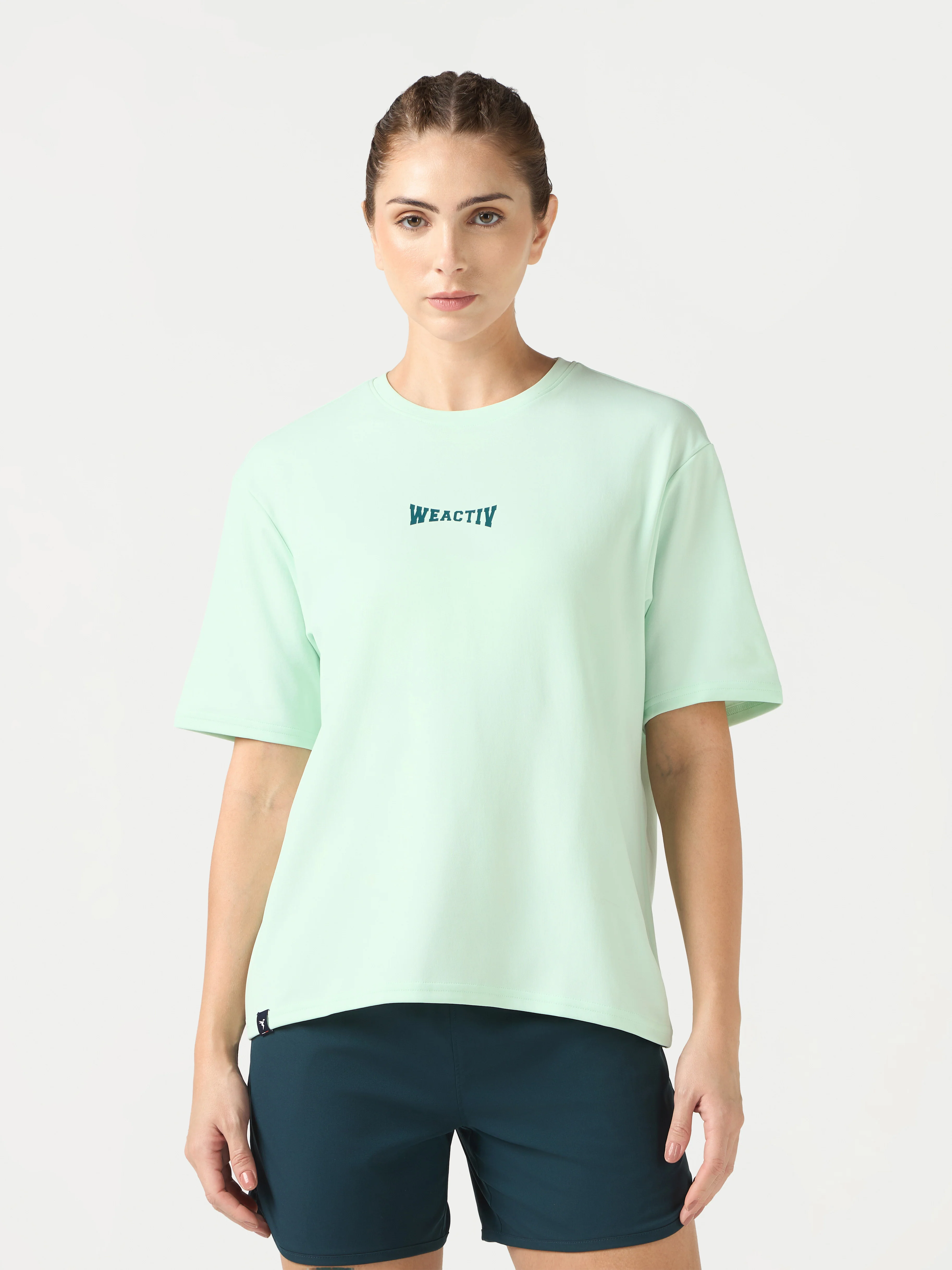Women Oversized Back Print T-Shirt with Elastoplus - Image 2