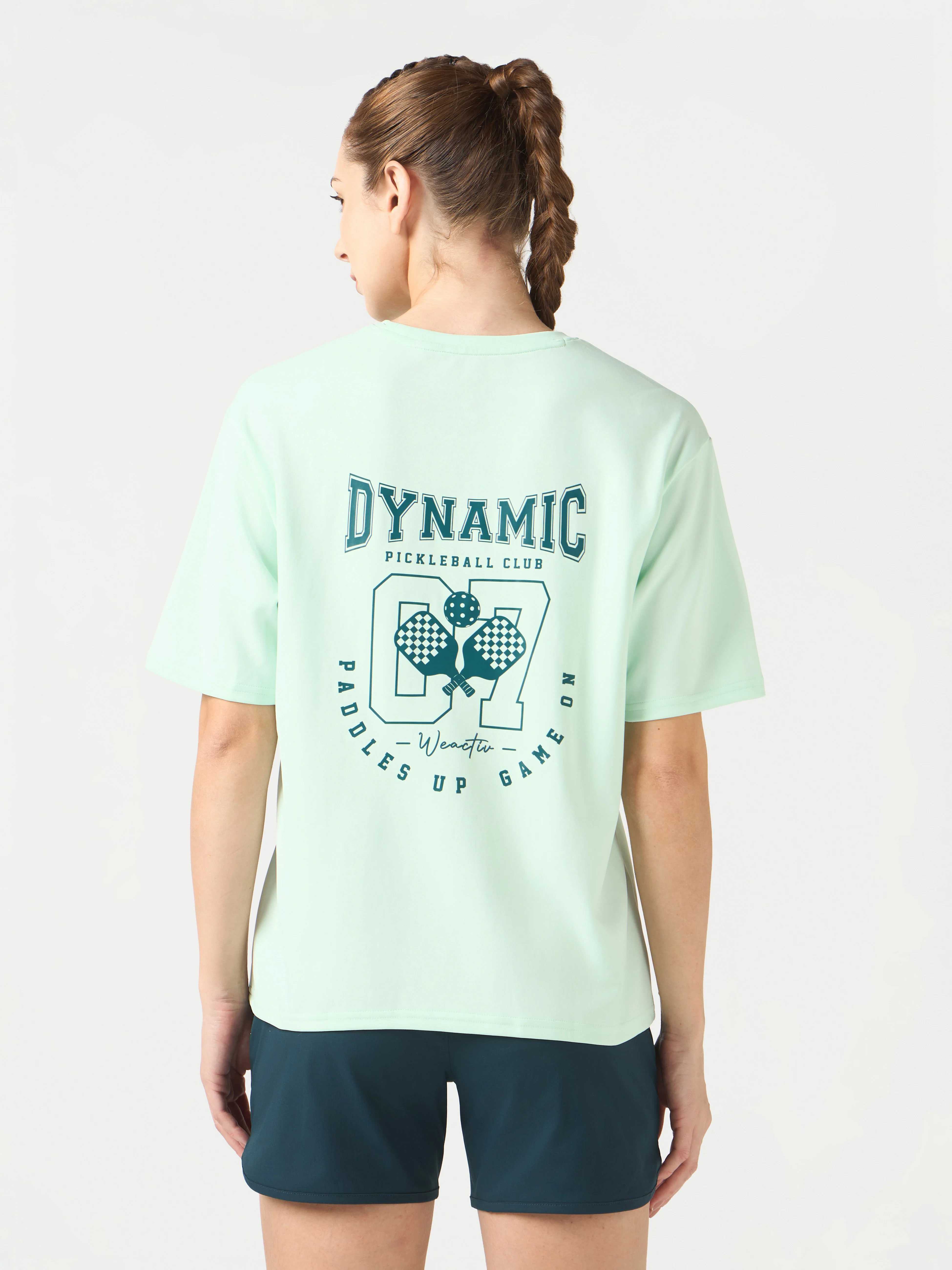 Women Oversized Back Print T-Shirt with Elastoplus - Image 3