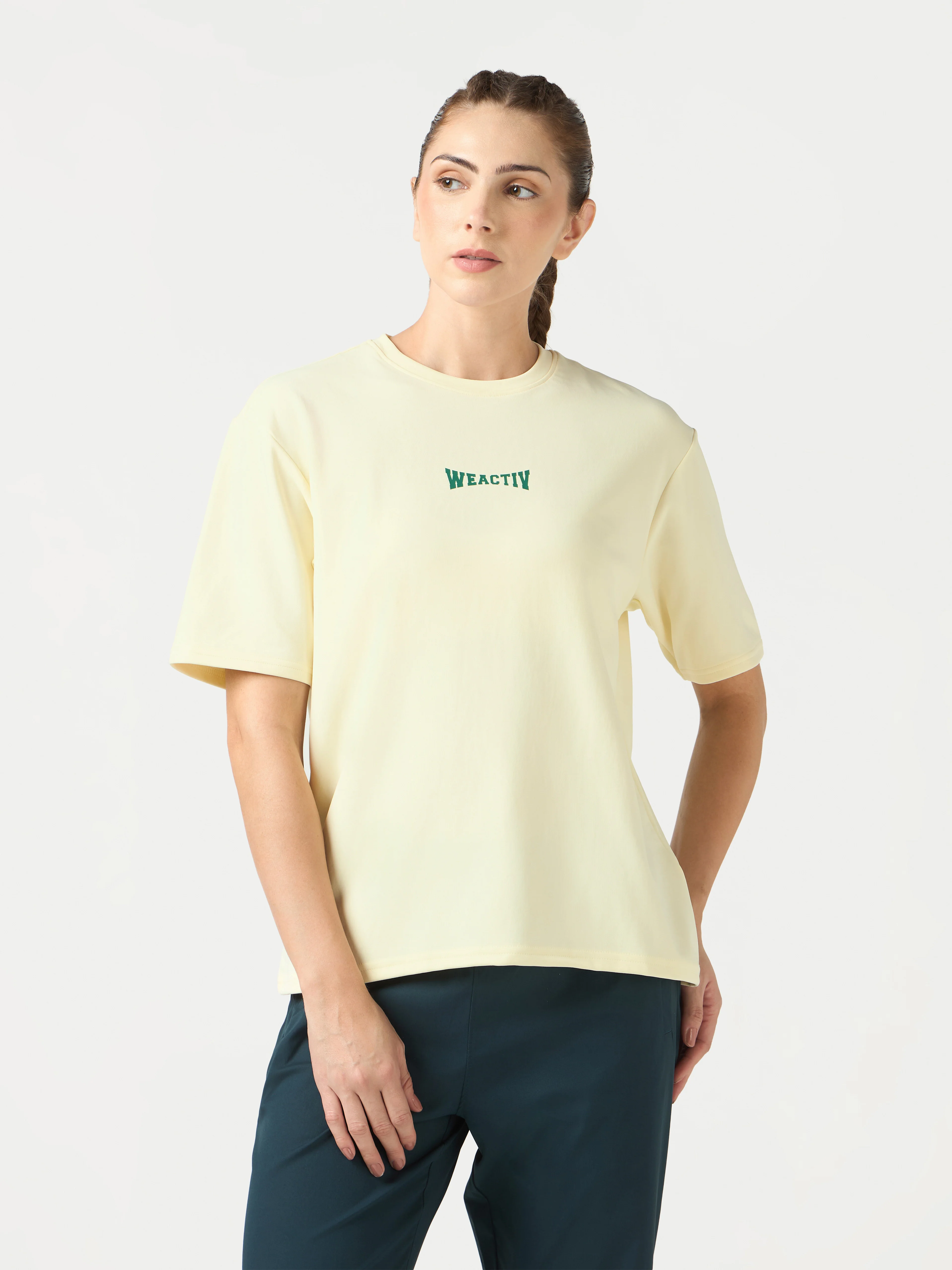 Women Oversized Back Print T-Shirt with Elastoplus - Image 2