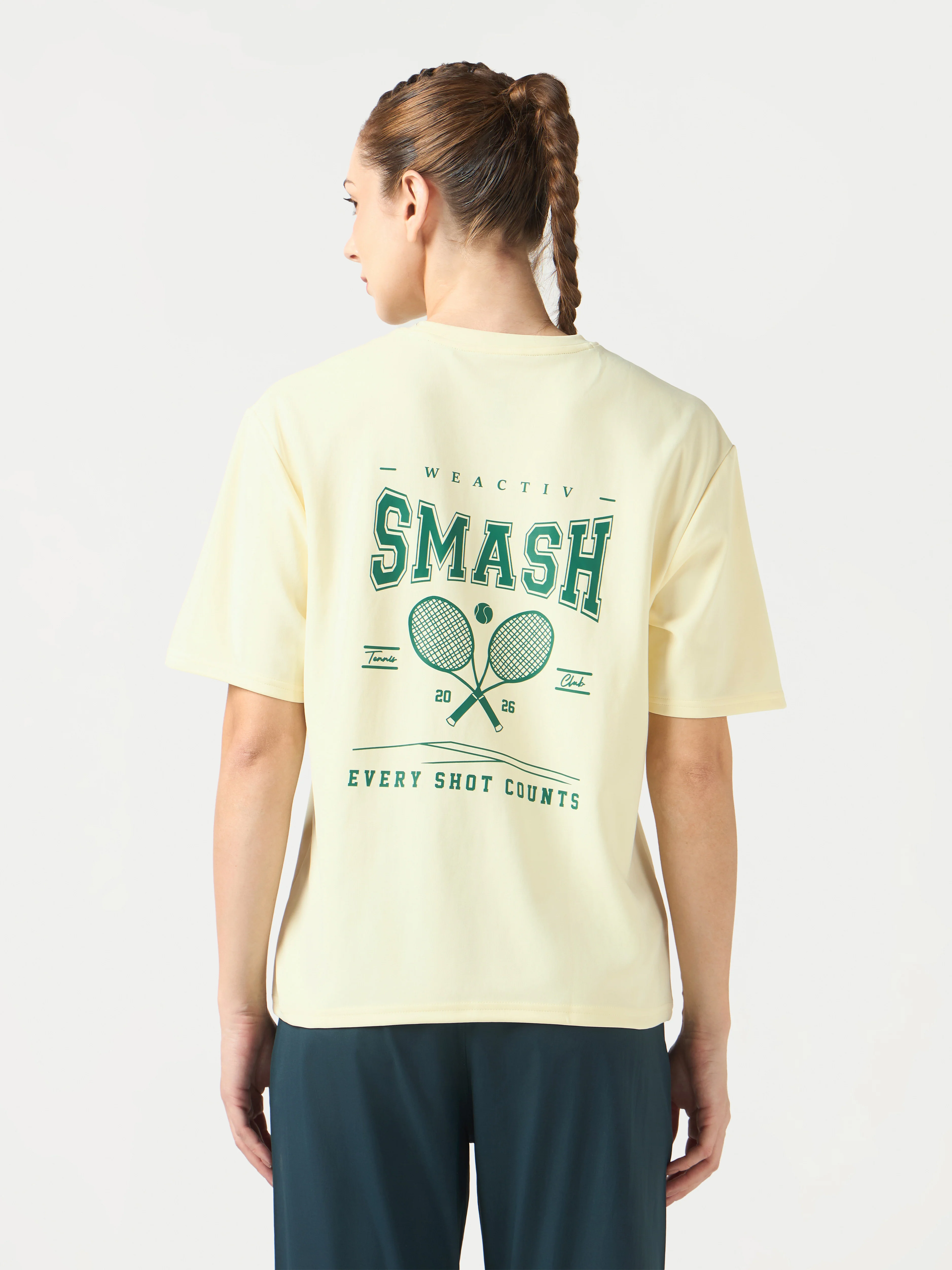 Women Oversized Back Print T-Shirt with Elastoplus - Image 3