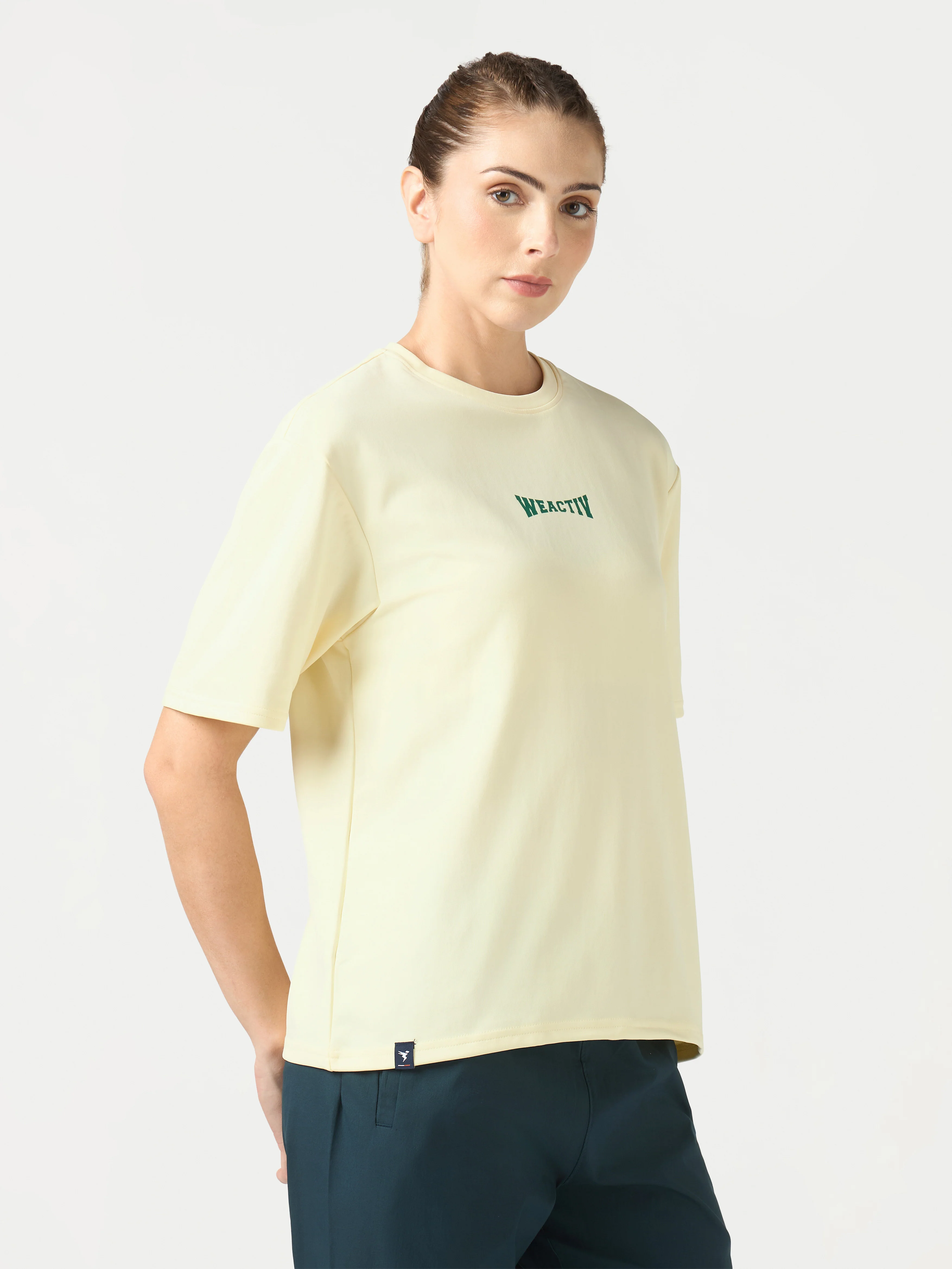 Women Oversized Back Print T-Shirt with Elastoplus - Image 4