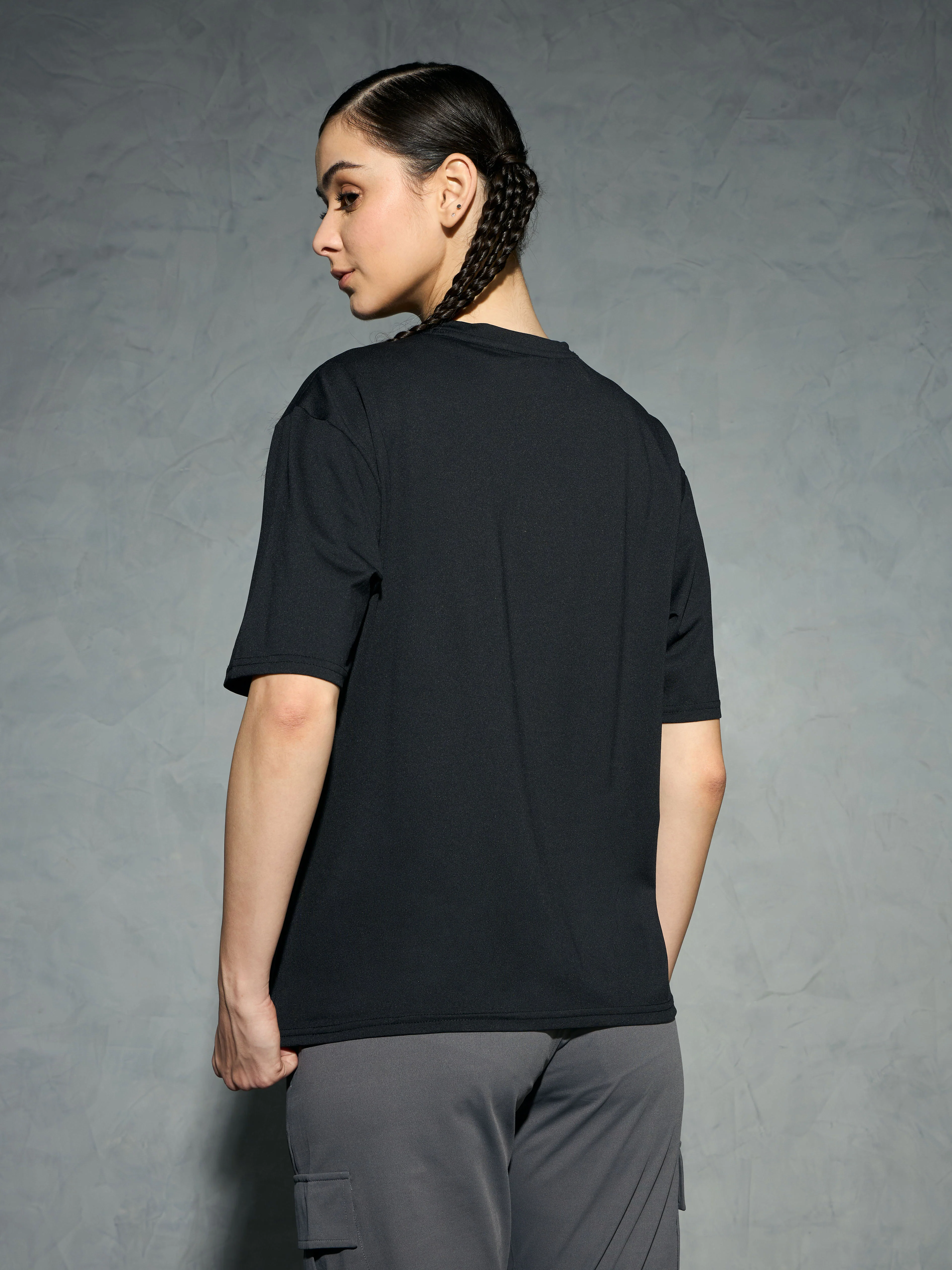 Women Printed Boxy Fit Round Neck T-shirt with COTFLEX - Image 3
