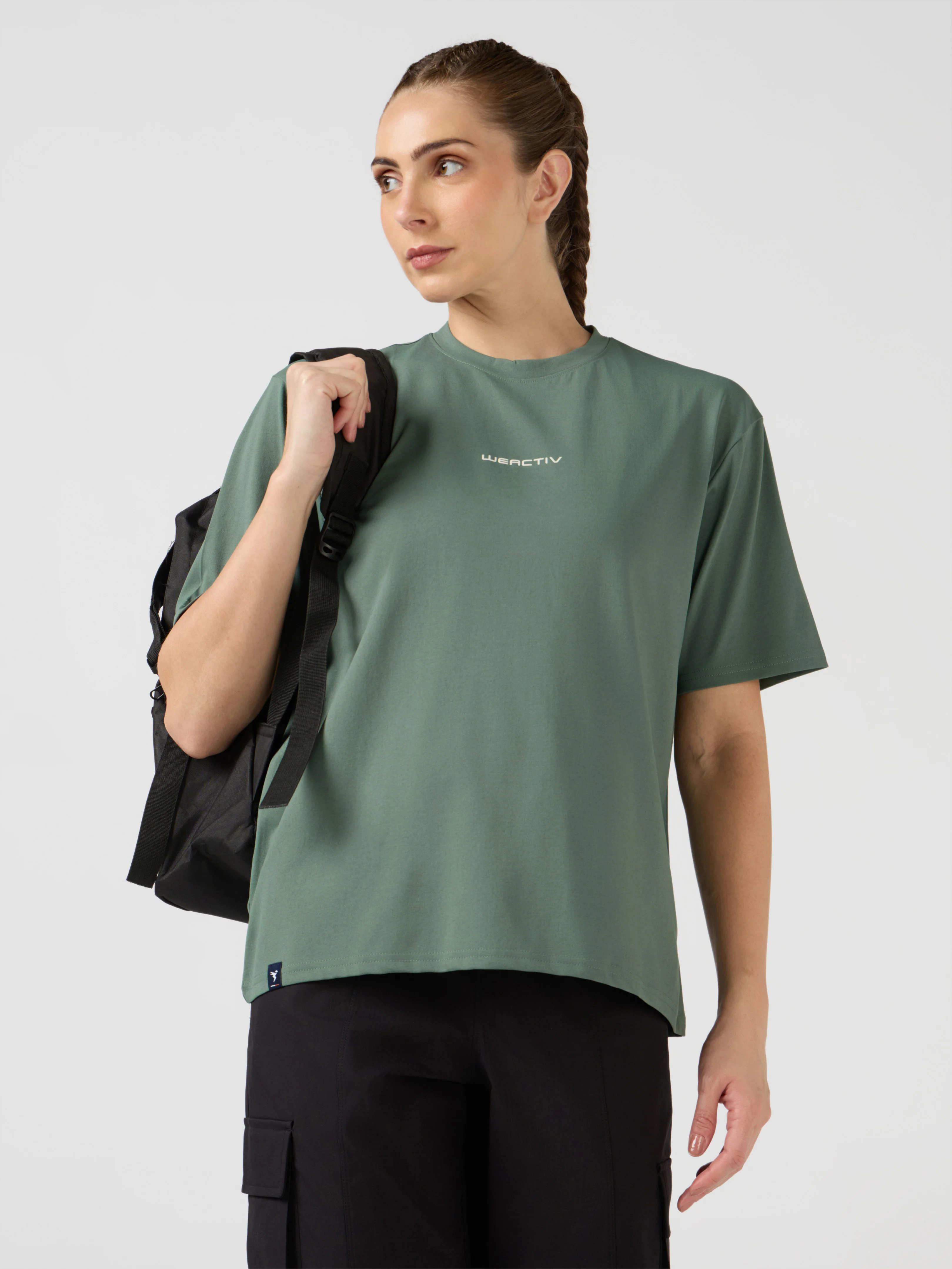 Women Printed Boxy Fit Round Neck T-shirt with COTFLEX