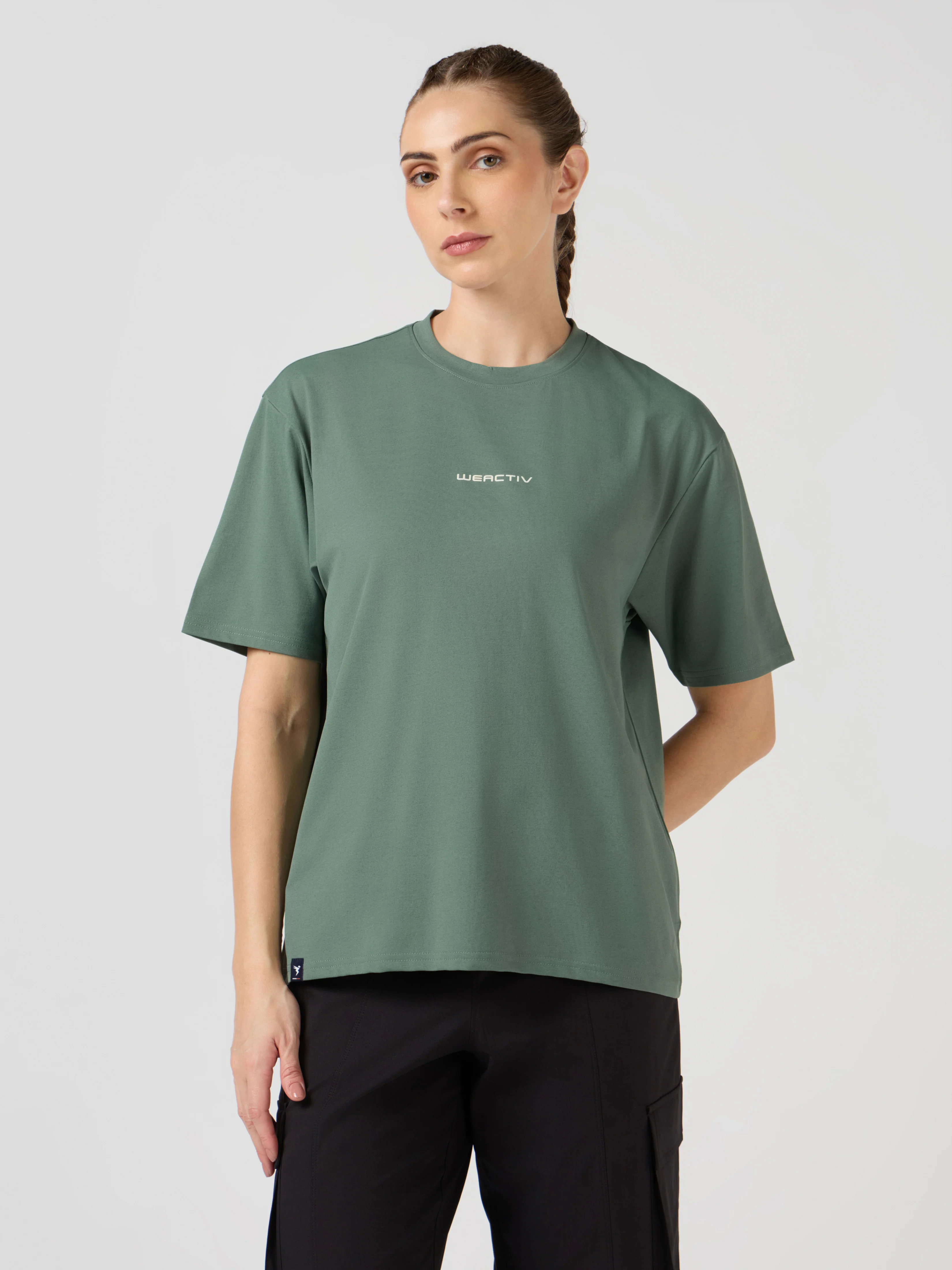 Women Printed Boxy Fit Round Neck T-shirt with COTFLEX - Image 2