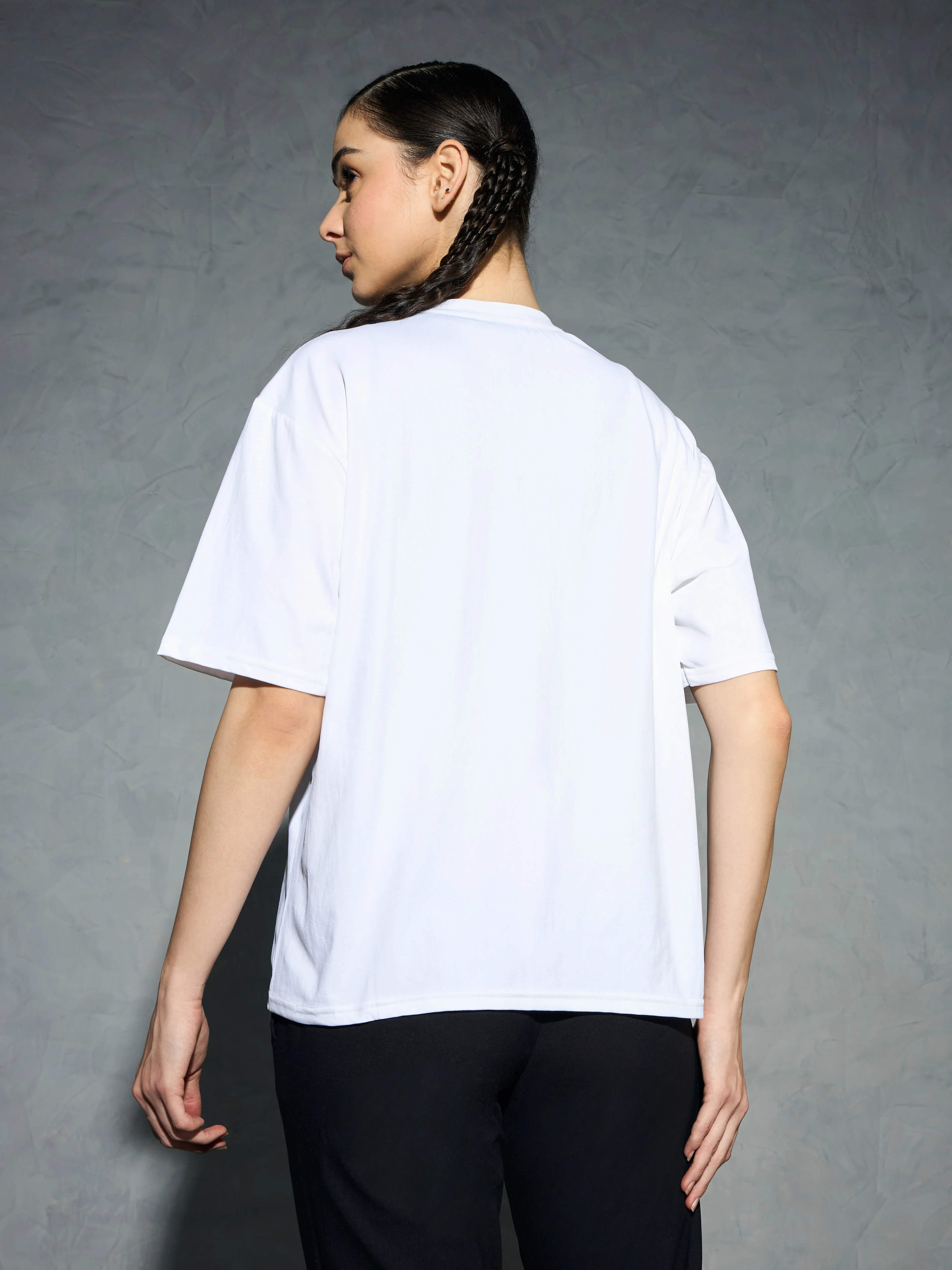 Women Printed Boxy Fit Round Neck T-shirt with COTFLEX - Image 3