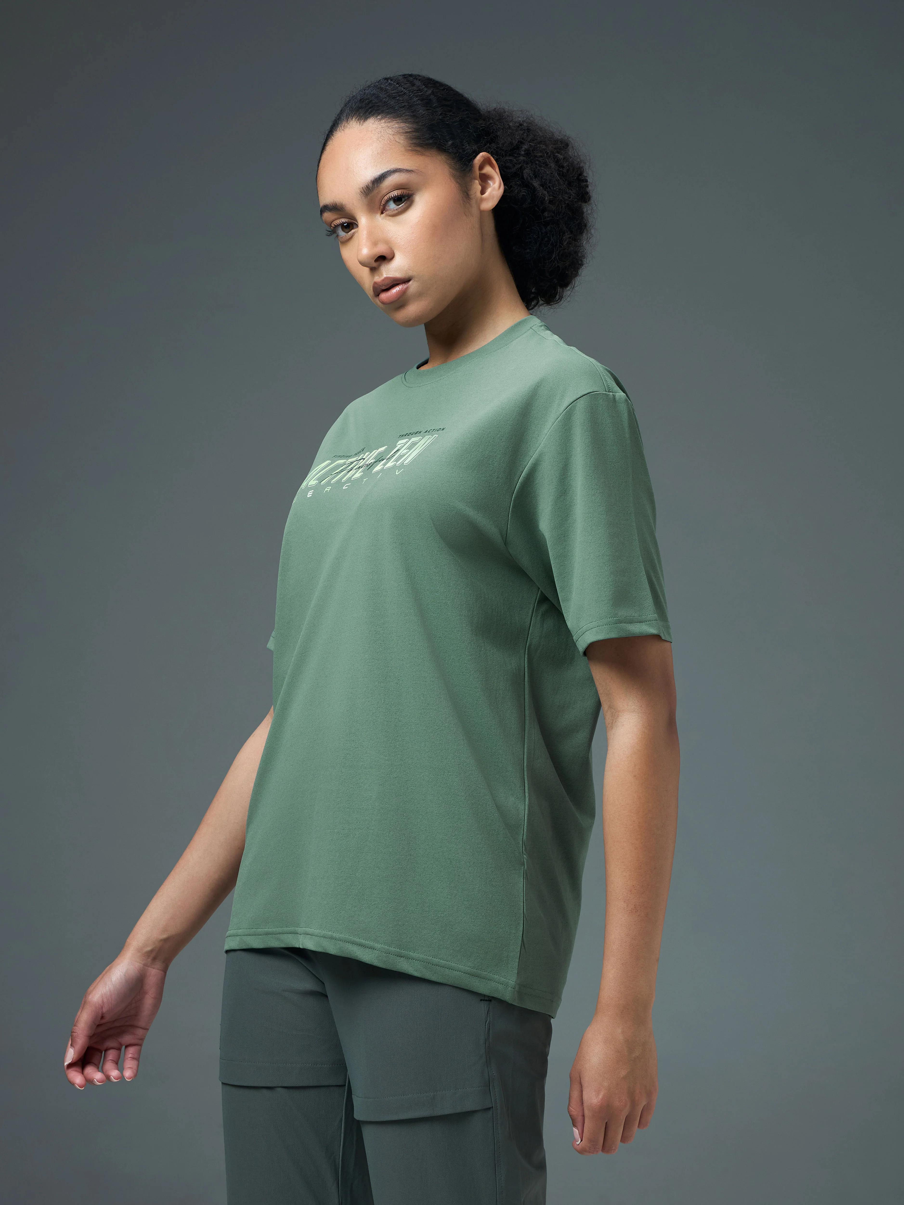 Women Printed Regular Fit Round Neck T-shirt with COTFLEX - Image 4
