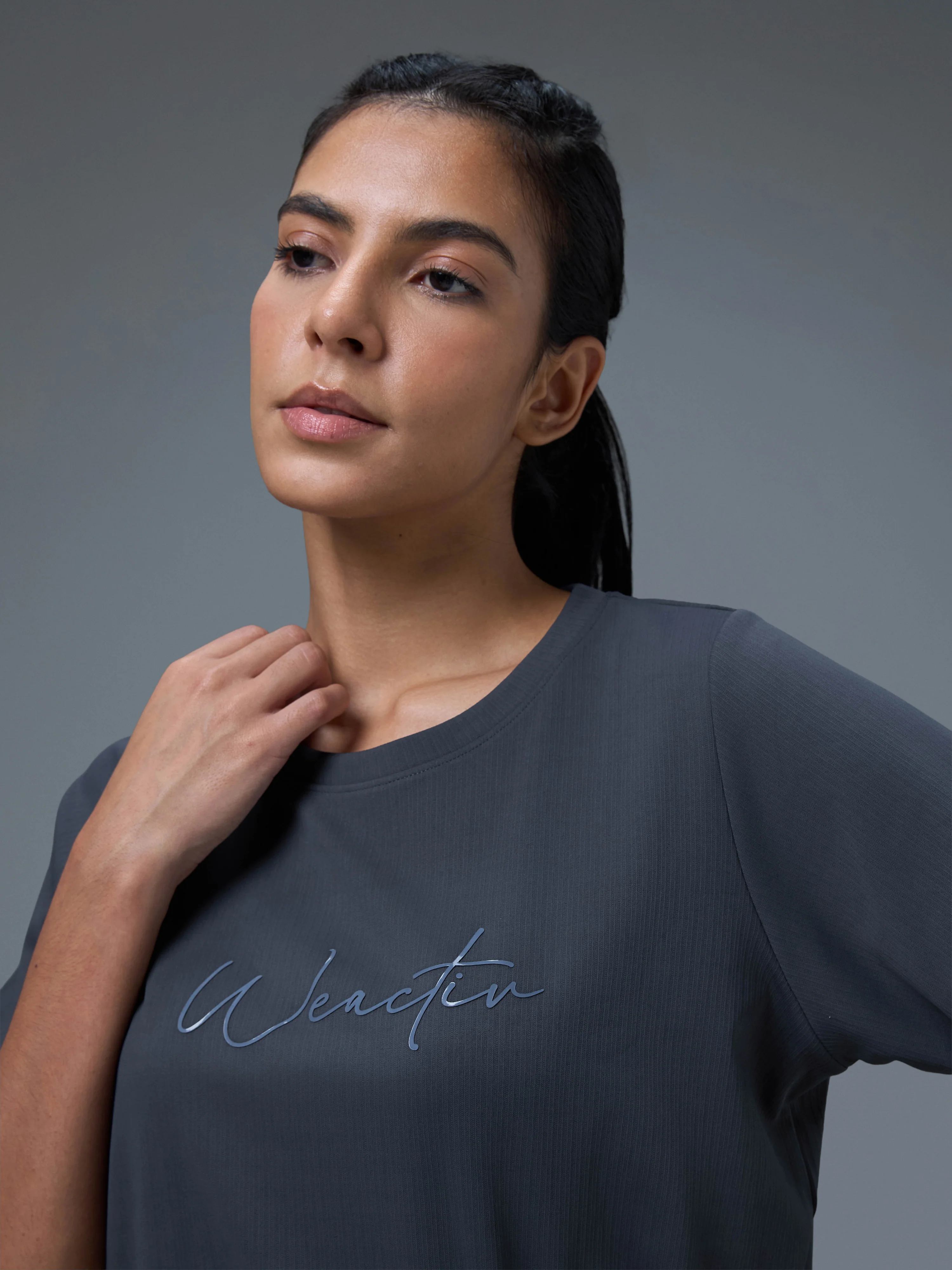 Women Printed Relaxed Fit Round Neck Sports Tee with ELASTO PLUS - Image 6