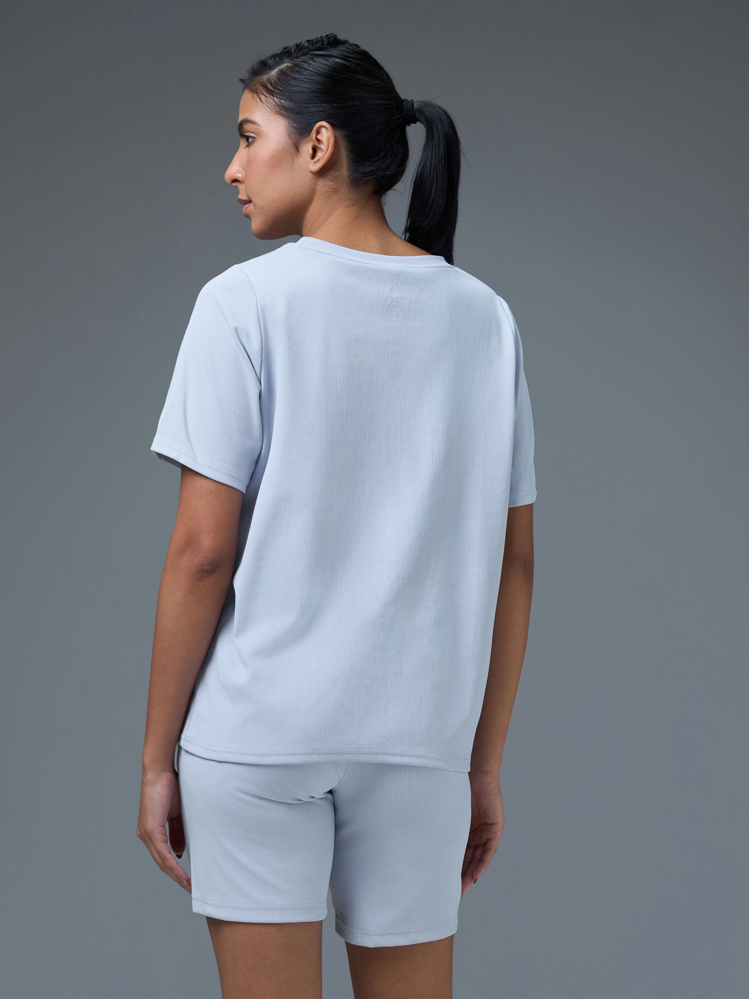 Women Printed Relaxed Fit Round Neck Sports Tee with ELASTO PLUS - Image 3