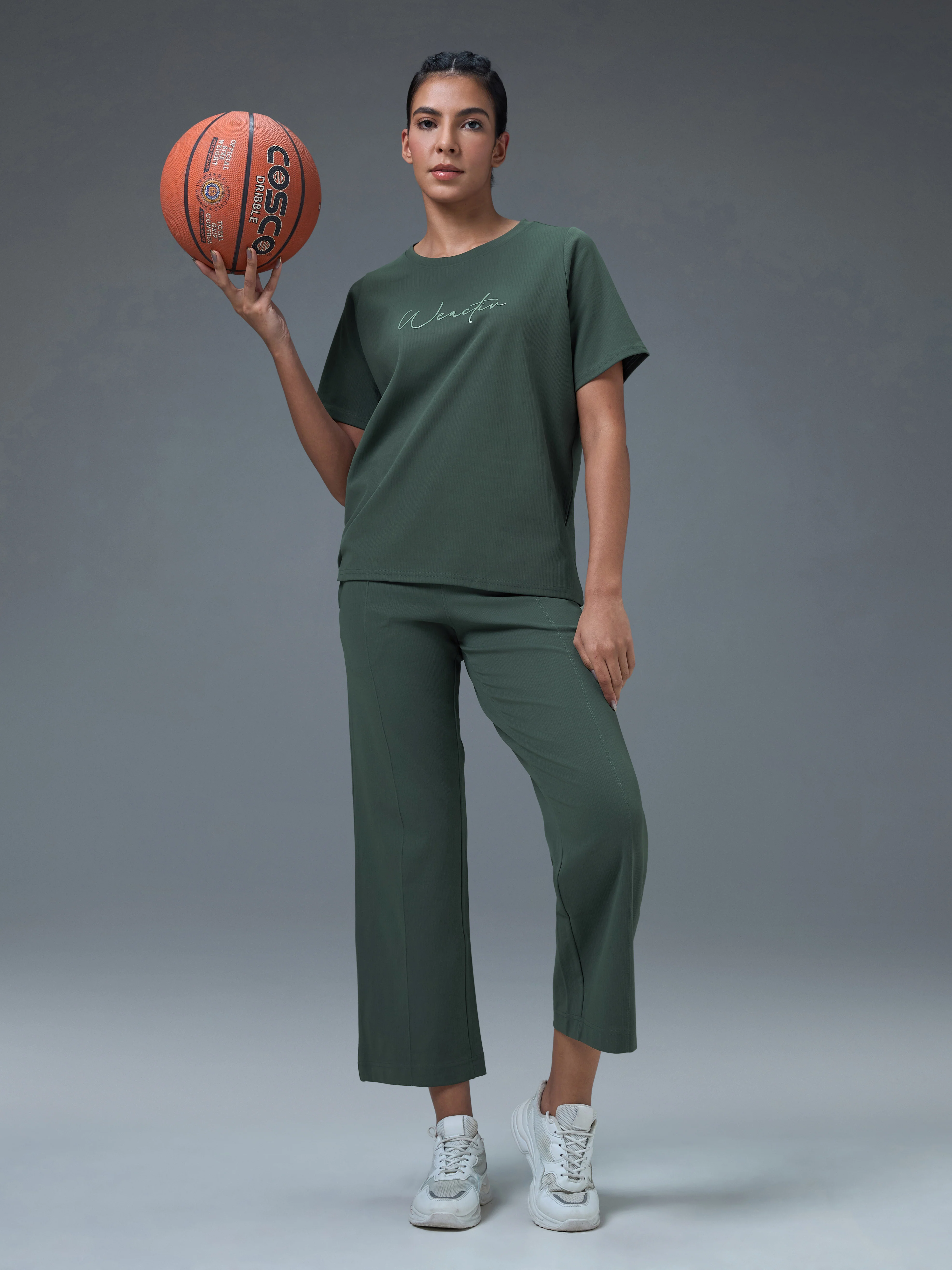 Women Printed Relaxed Fit Round Neck Sports Tee with ELASTO PLUS - Image 5