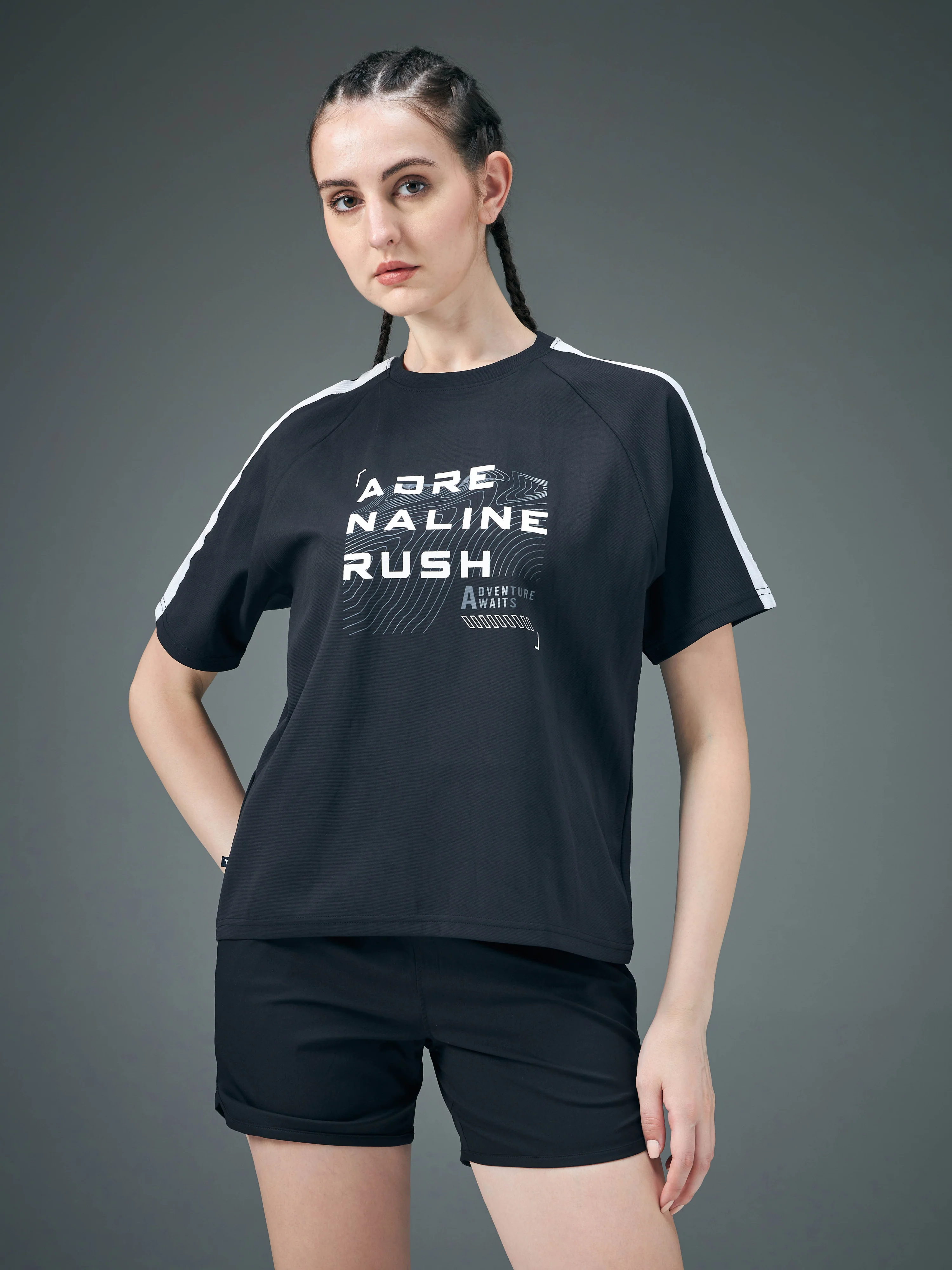 Women Printed Relaxed Fit Round Neck T-shirt with ELASTOPLUS - Image 2
