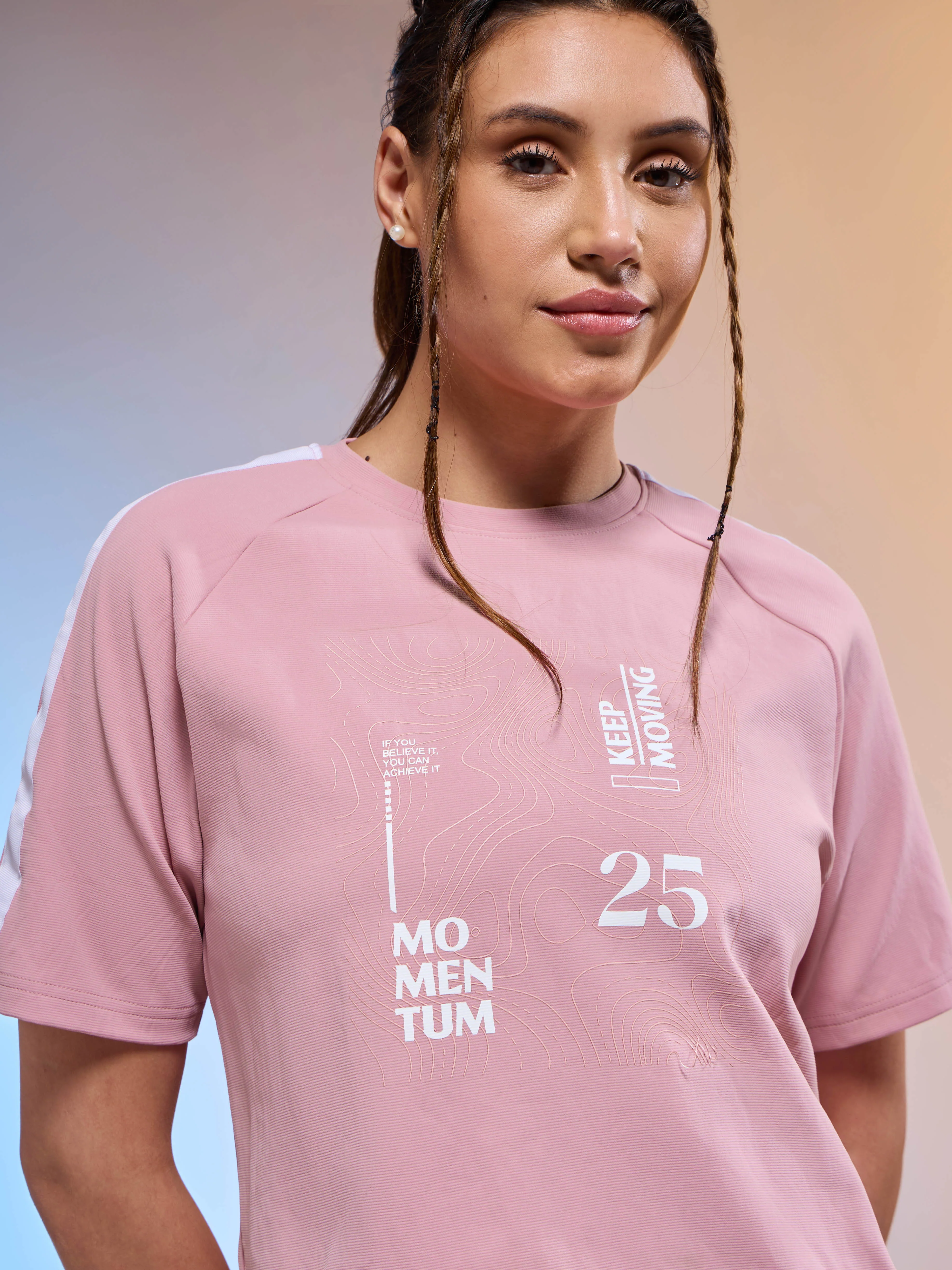 Women Printed Relaxed Fit Round Neck T-shirt with ELASTOPLUS - Image 6