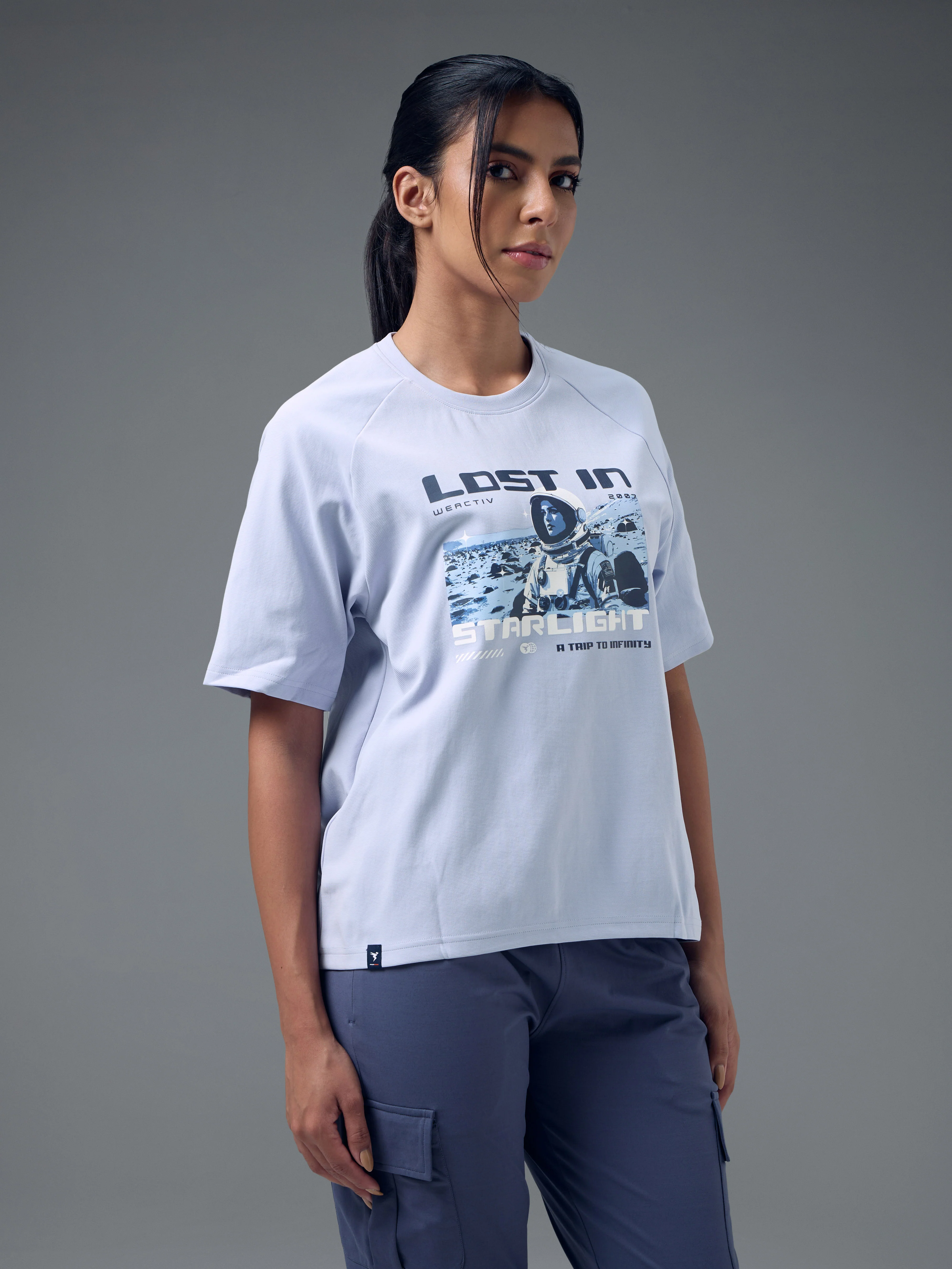 Women Printed Relaxed Fit Round Neck T-shirt with ELASTOPLUS - Image 3