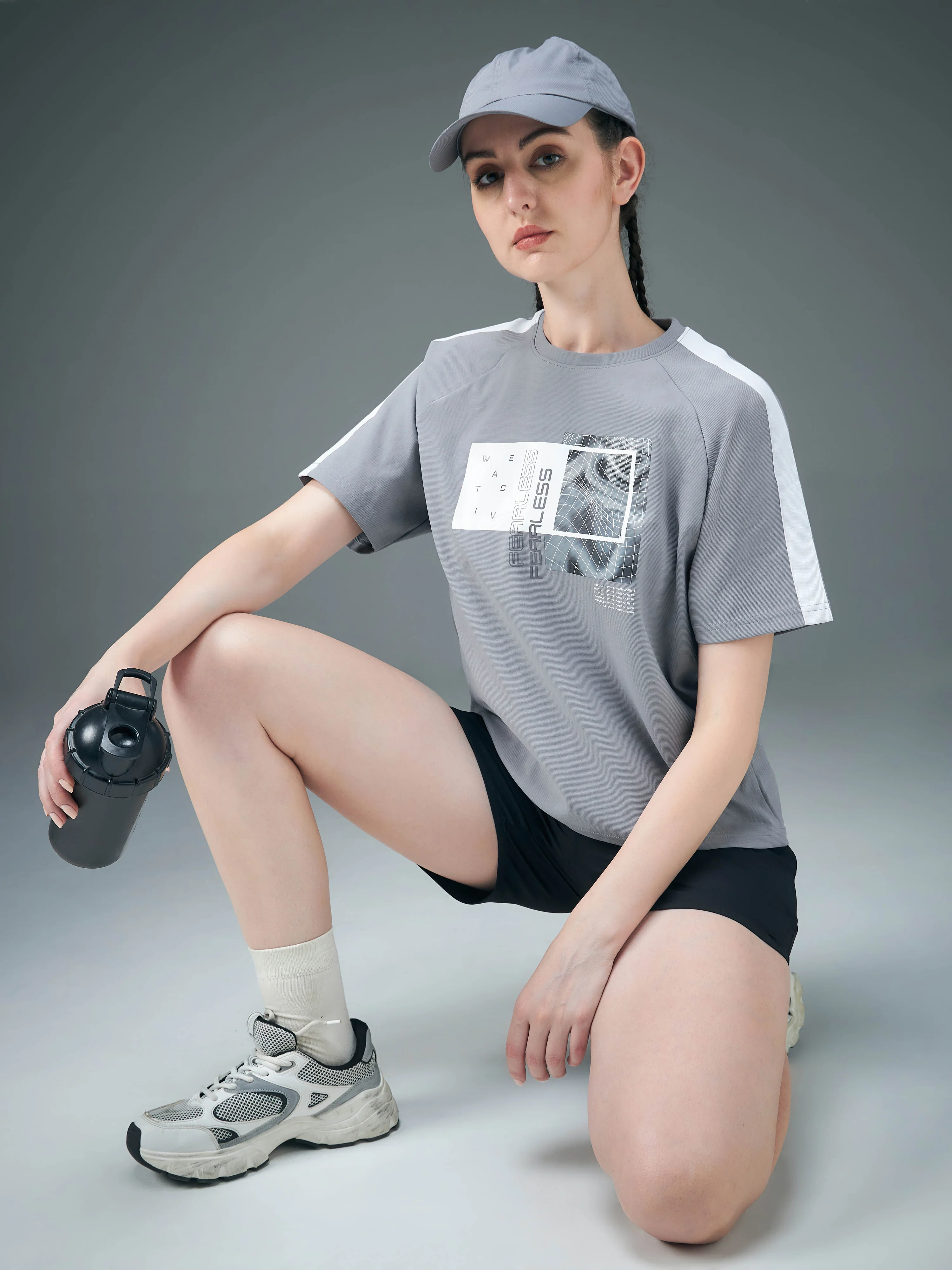 Women Printed Relaxed Fit Round Neck T-shirt with ELASTOPLUS
