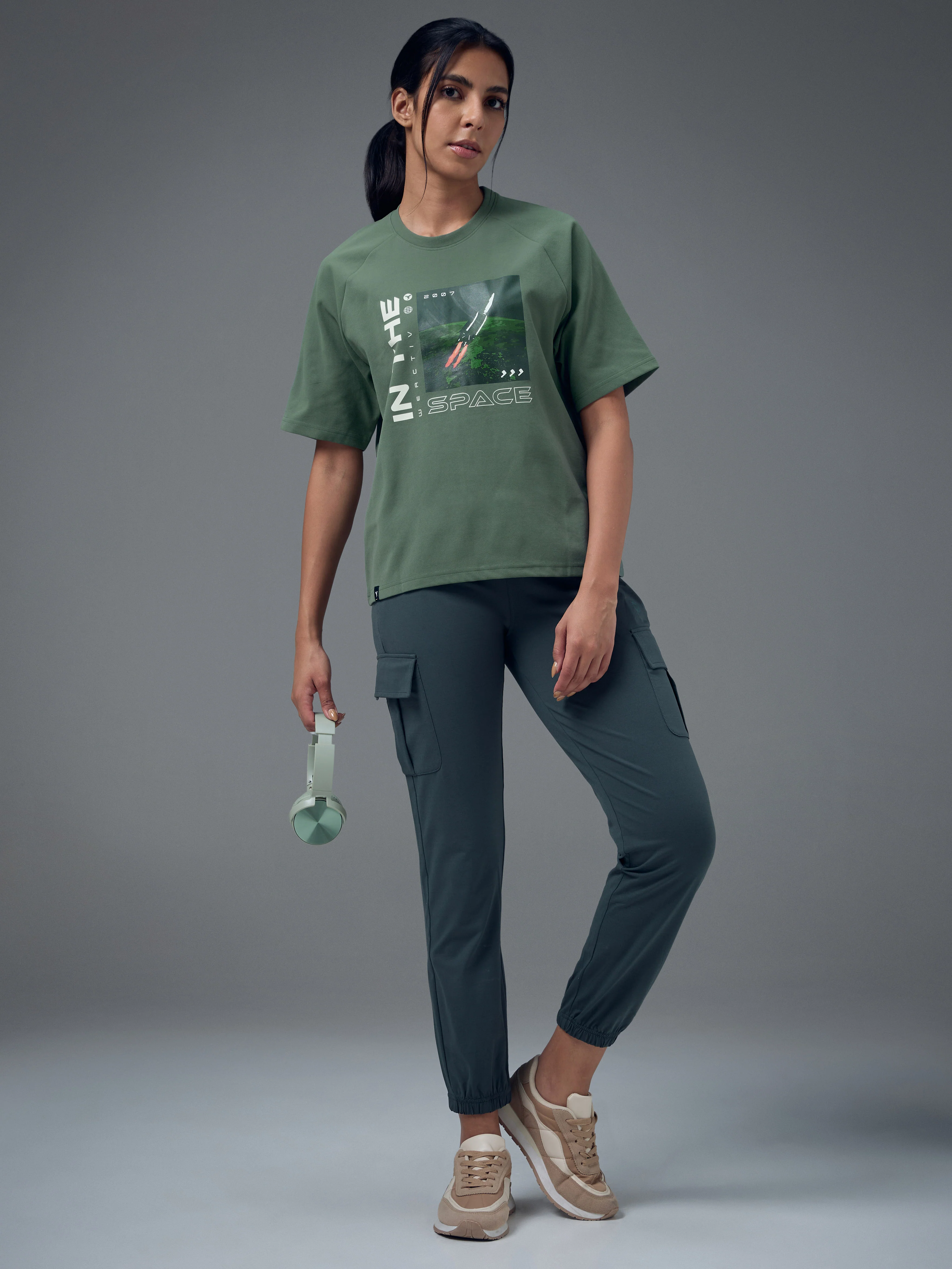 Women Printed Relaxed Fit Round Neck T-shirt with ELASTOPLUS - Image 5