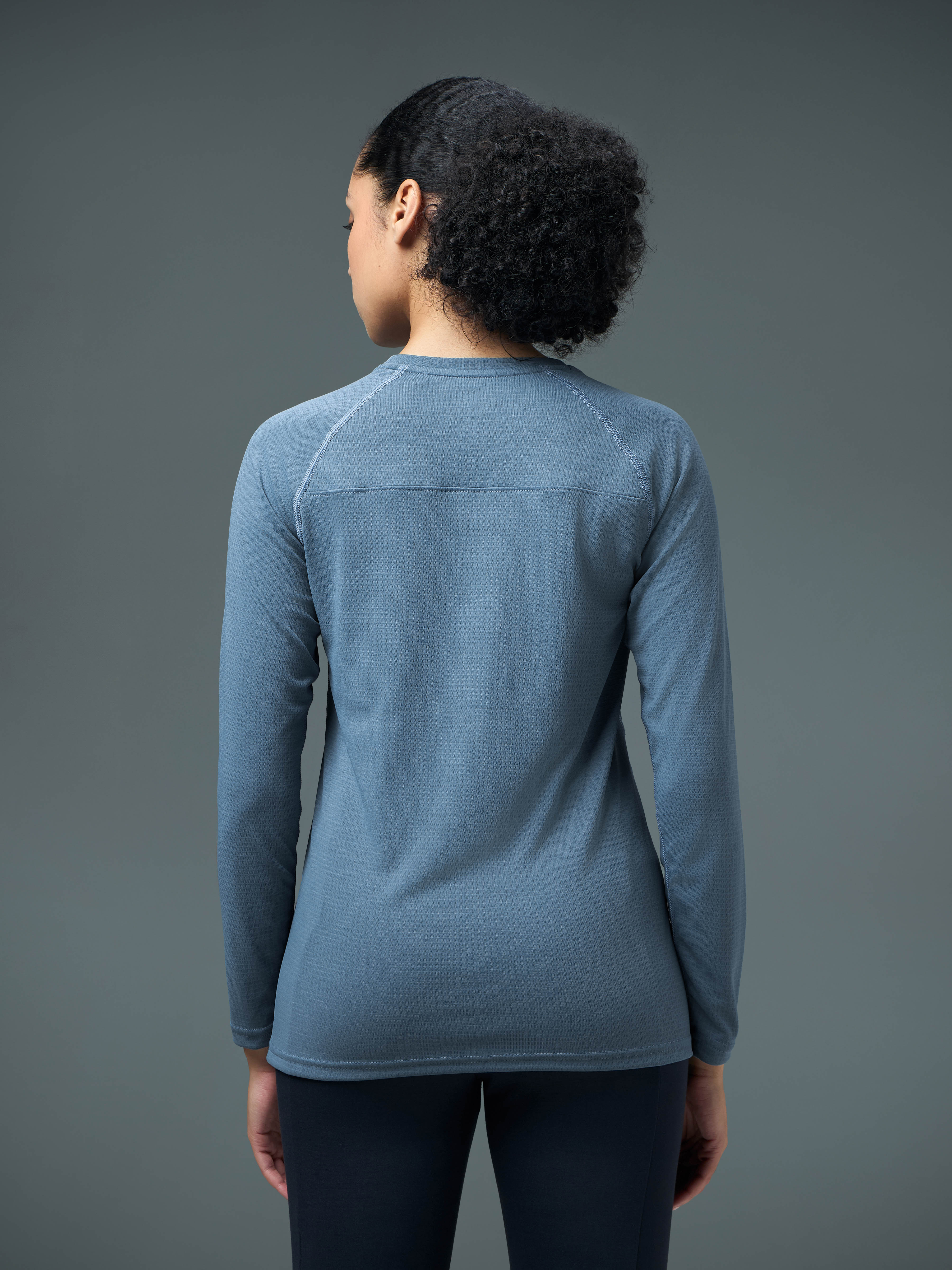 Women Printed Slim Fit Round Neck Sports Tee for Yoga & Fitness with TECHNOCOOL+ - Image 3