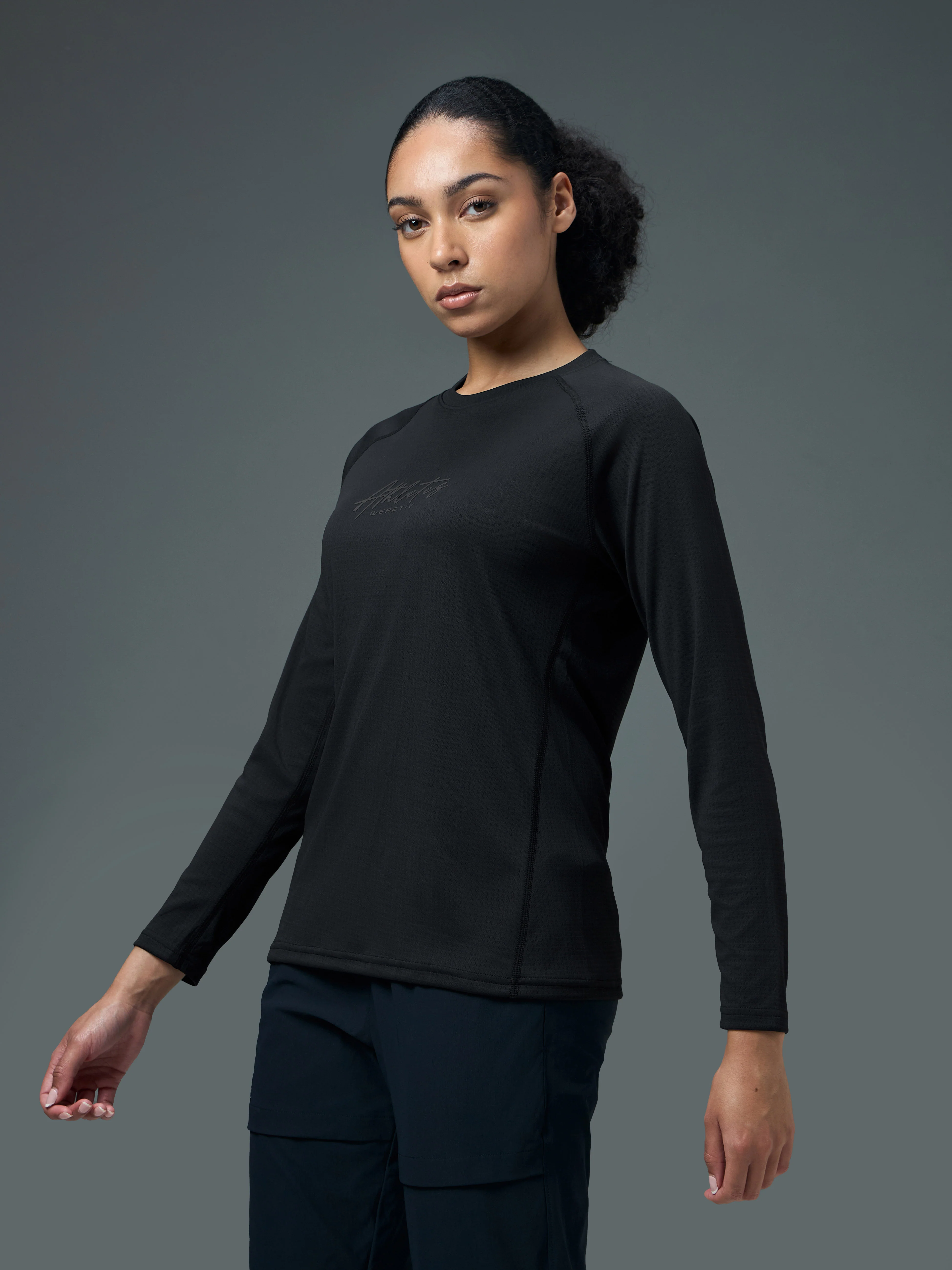 Women Printed Slim Fit Round Neck Sports Tee for Yoga & Fitness with TECHNOCOOL+ - Image 3