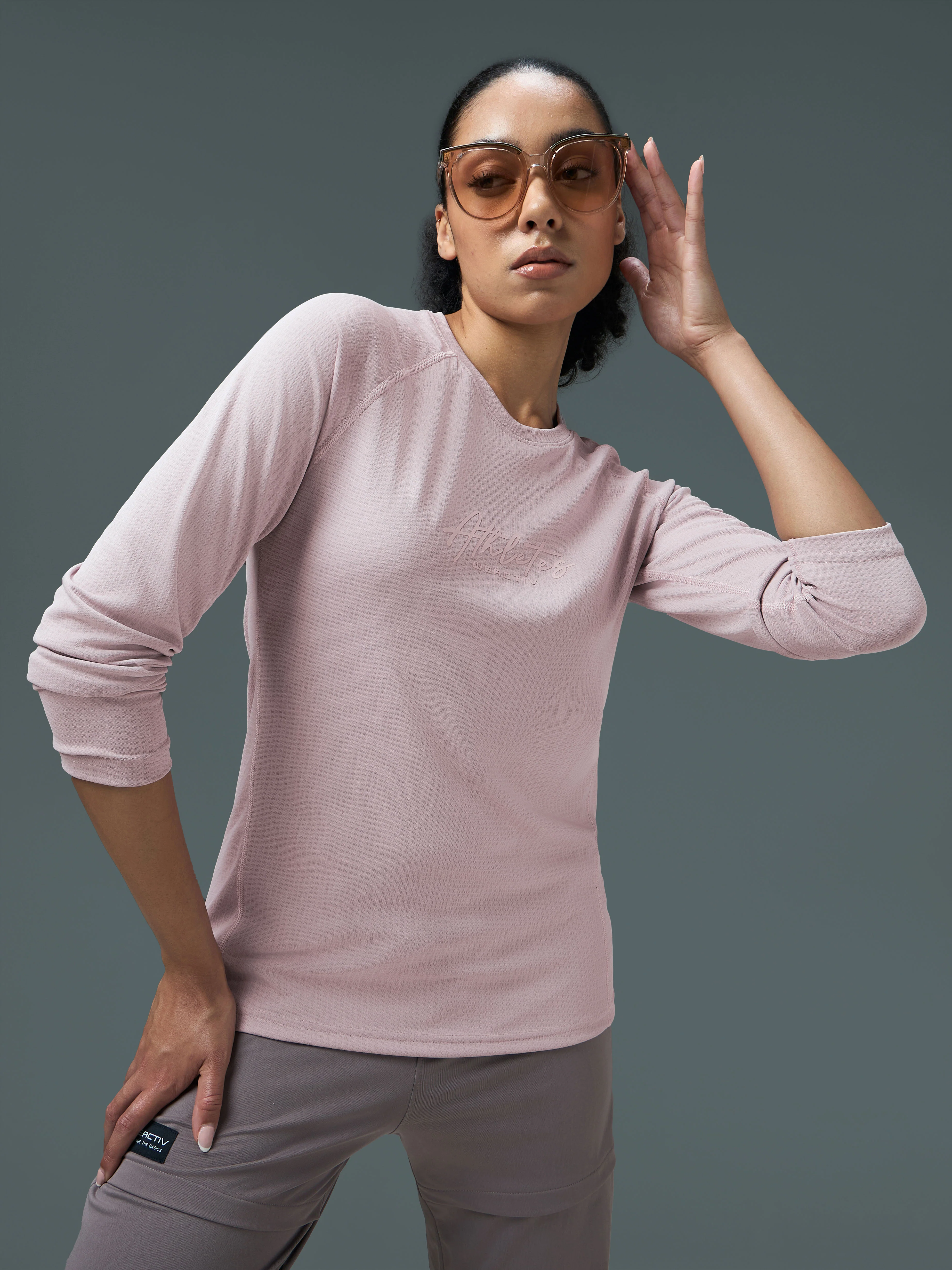 Women Printed Slim Fit Round Neck Sports Tee for Yoga & Fitness with TECHNOCOOL+ - Image 4