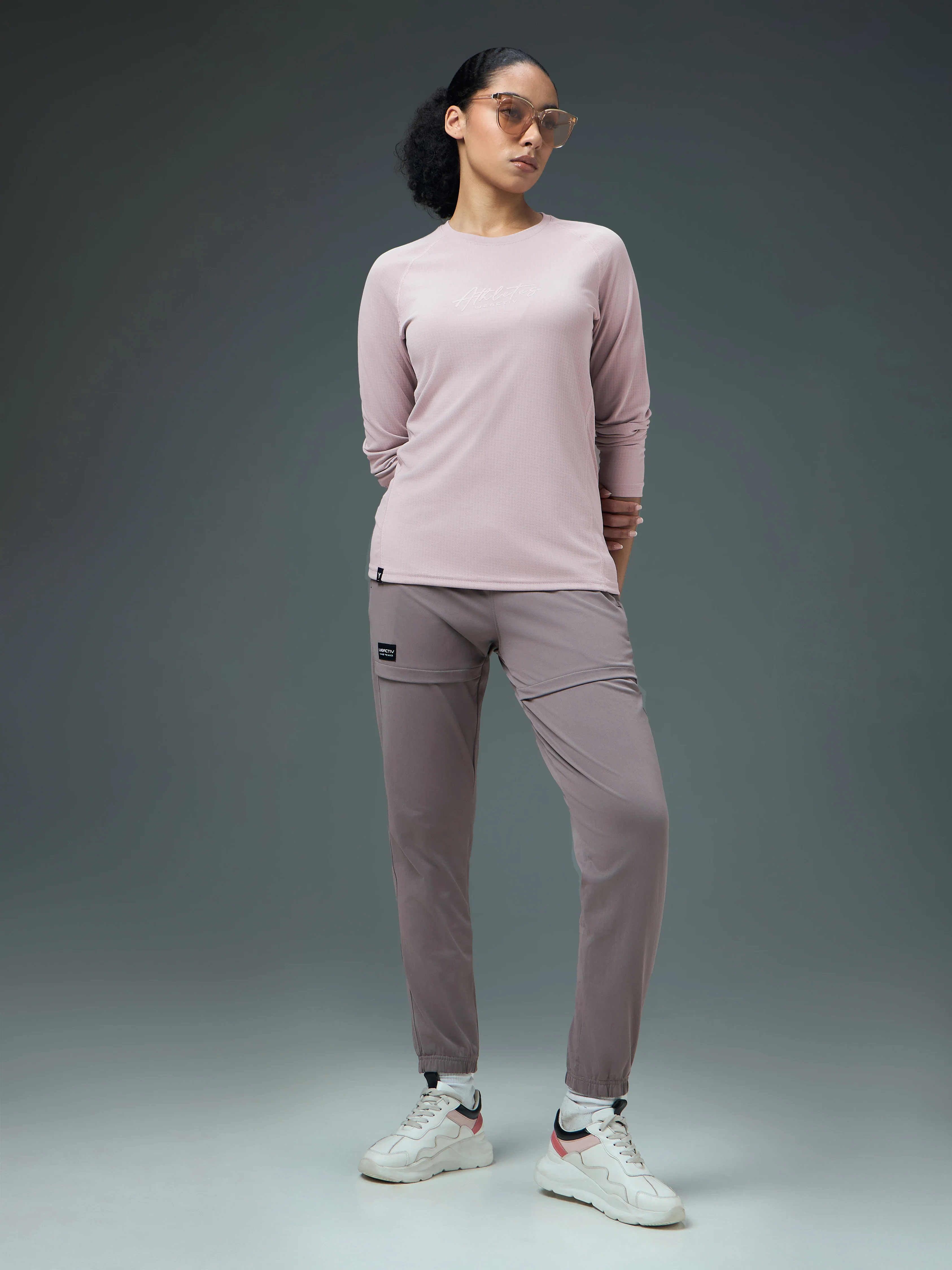 Women Printed Slim Fit Round Neck Sports Tee for Yoga & Fitness with TECHNOCOOL+ - Image 5