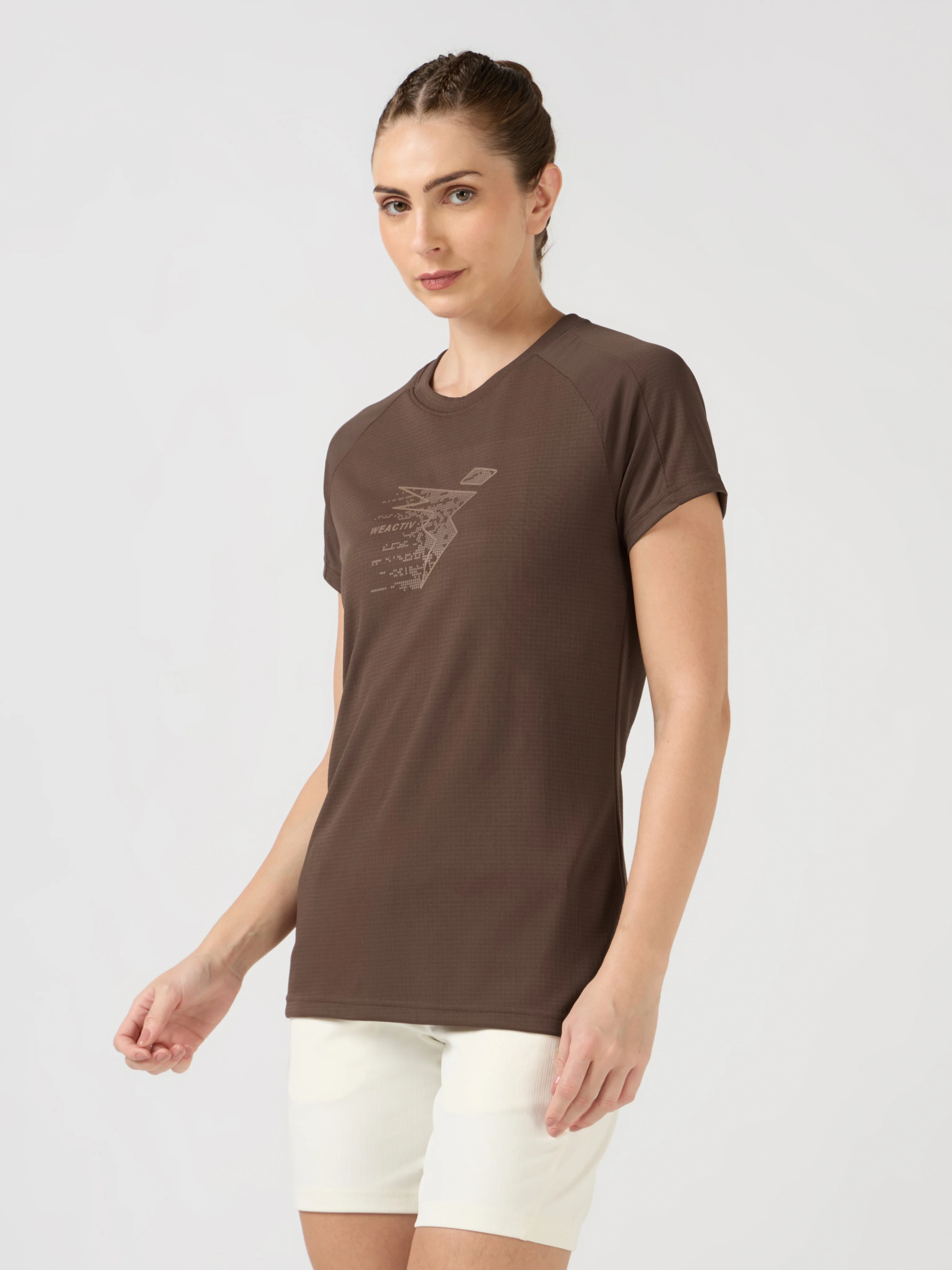 Women Printed Slim Fit Round Neck Sports Tee  with TECHNOCOOL+ - Image 4