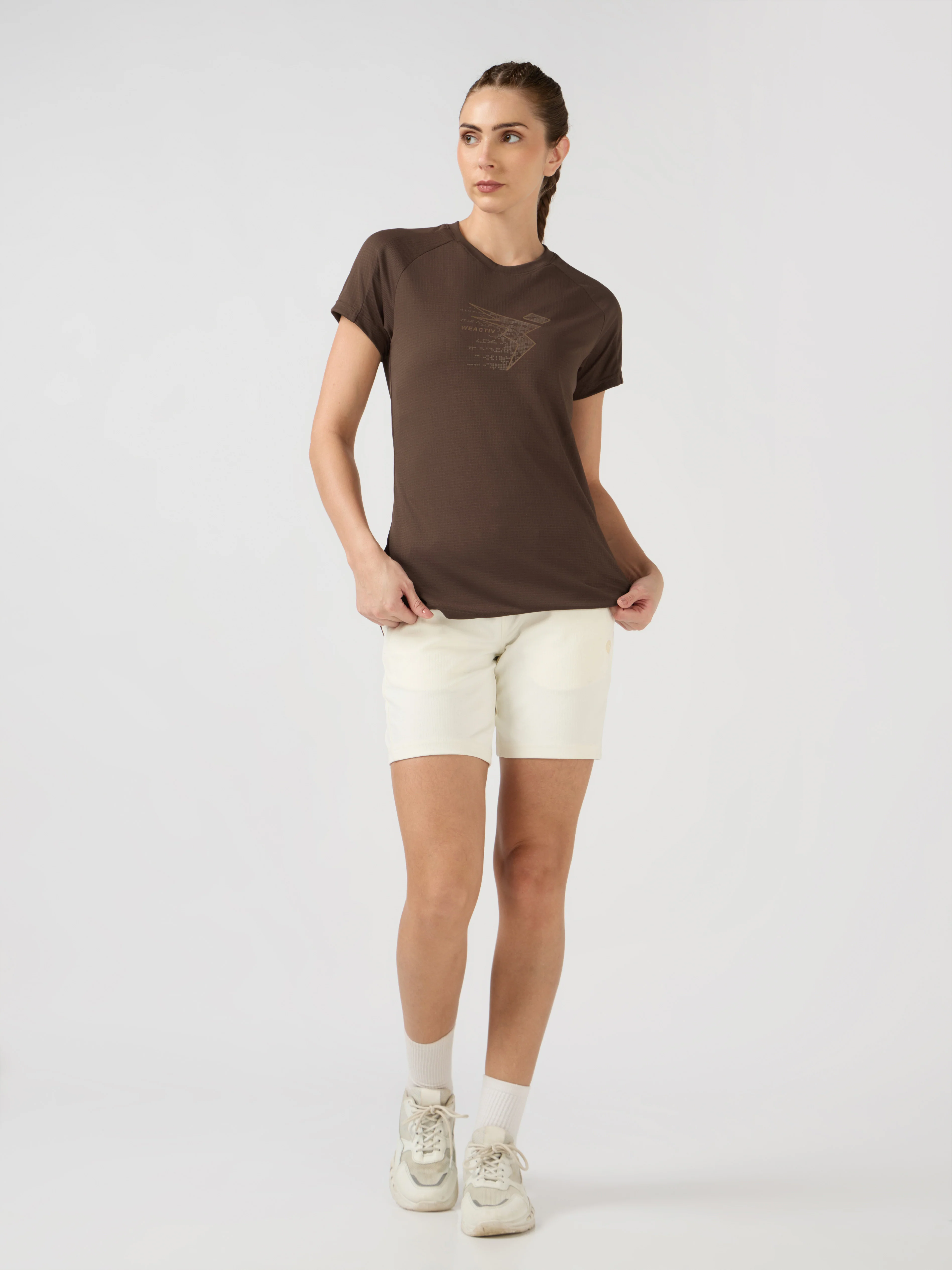 Women Printed Slim Fit Round Neck Sports Tee  with TECHNOCOOL+ - Image 7