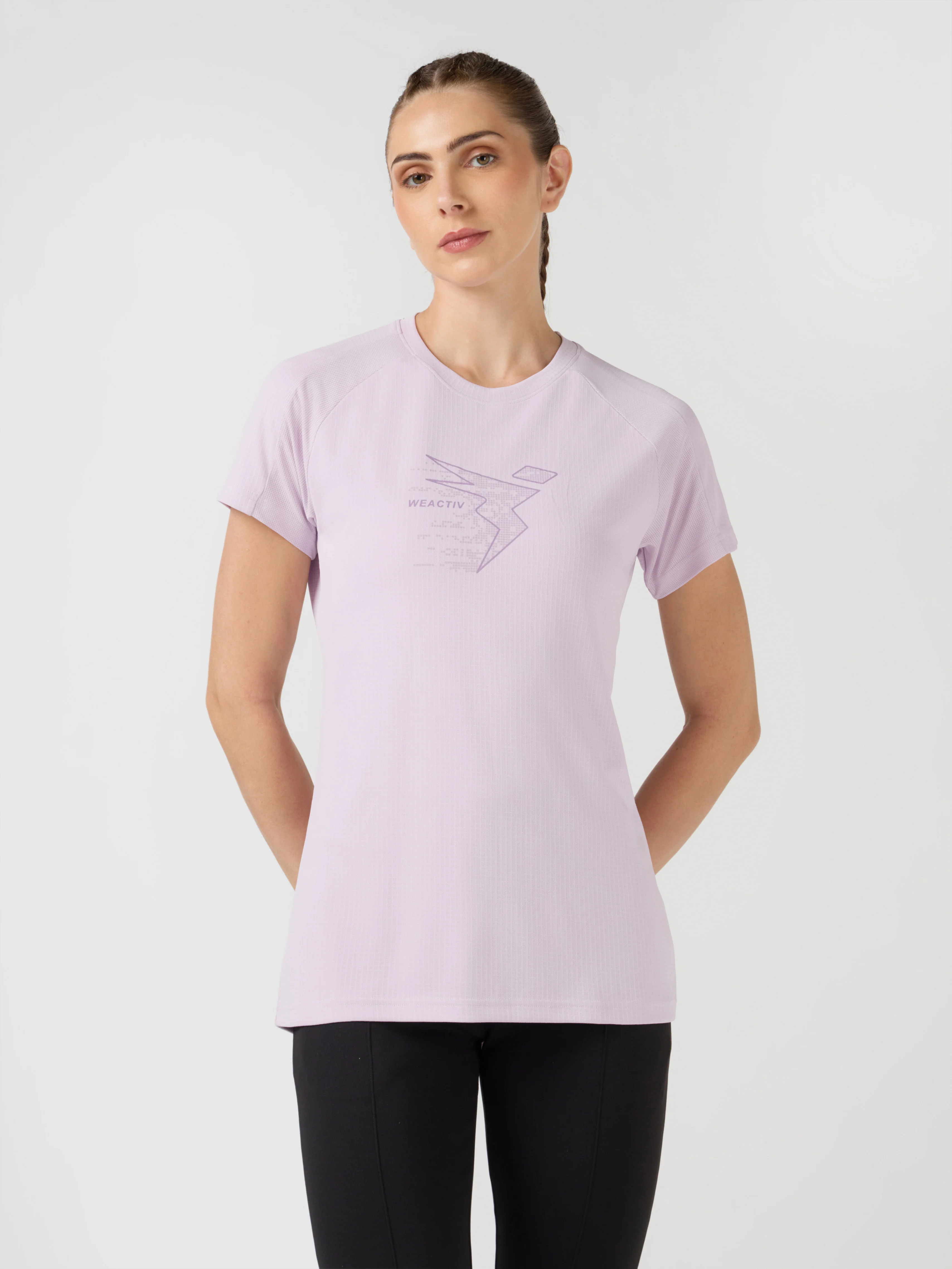 Women Printed Slim Fit Round Neck Sports Tee  with TECHNOCOOL+ - Image 2