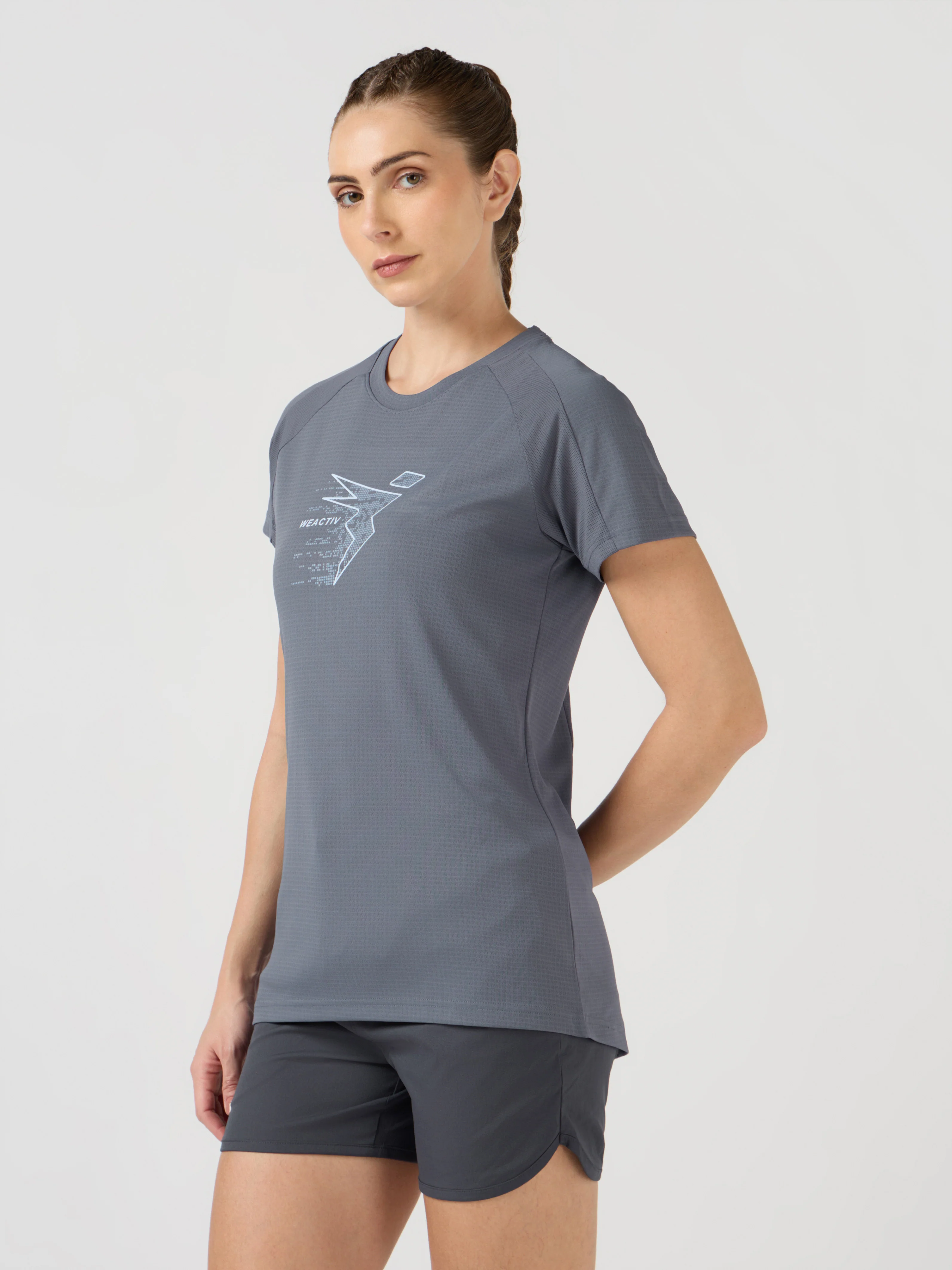 Women Printed Slim Fit Round Neck Sports Tee  with TECHNOCOOL+ - Image 4