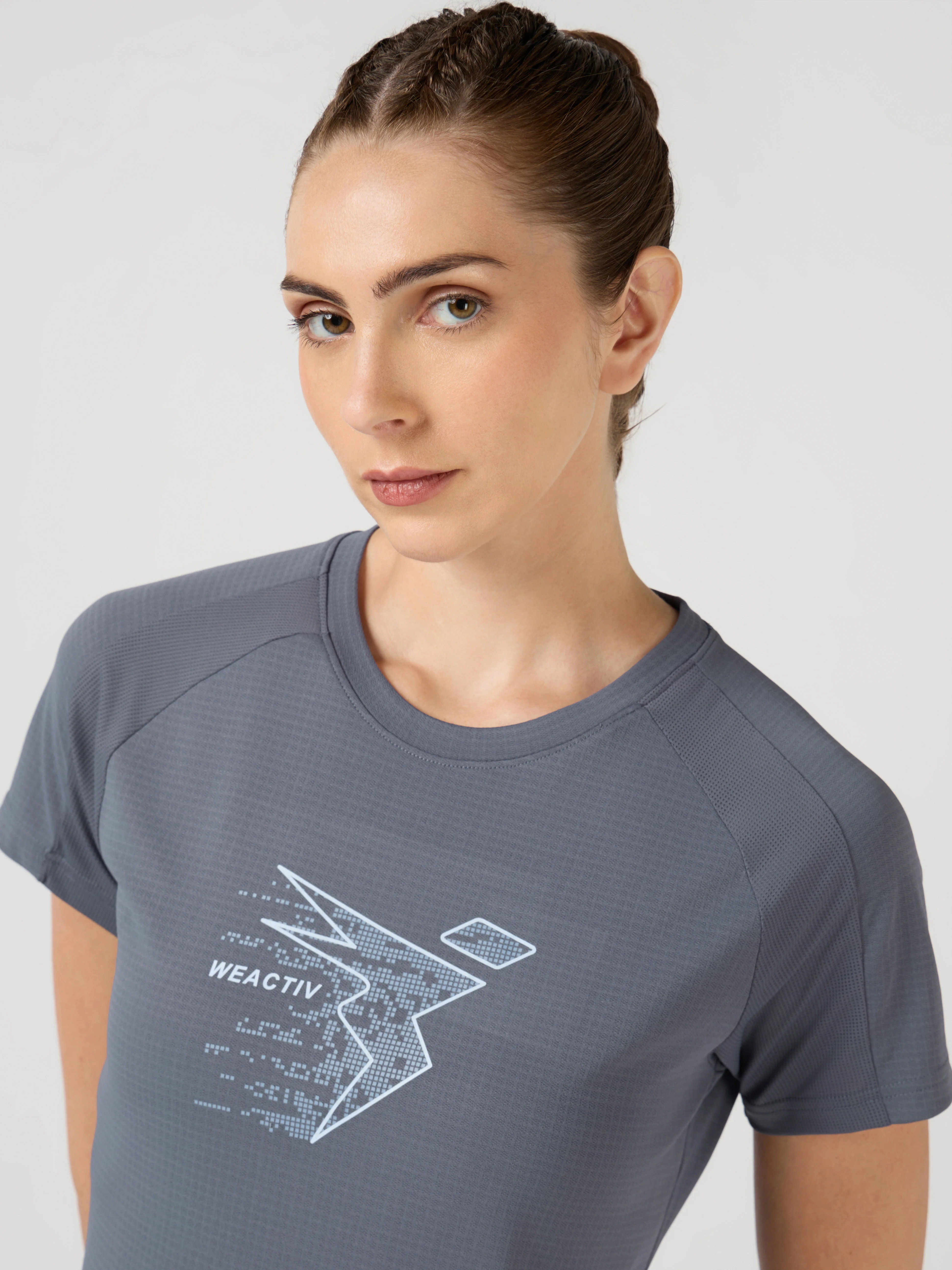 Women Printed Slim Fit Round Neck Sports Tee  with TECHNOCOOL+ - Image 5