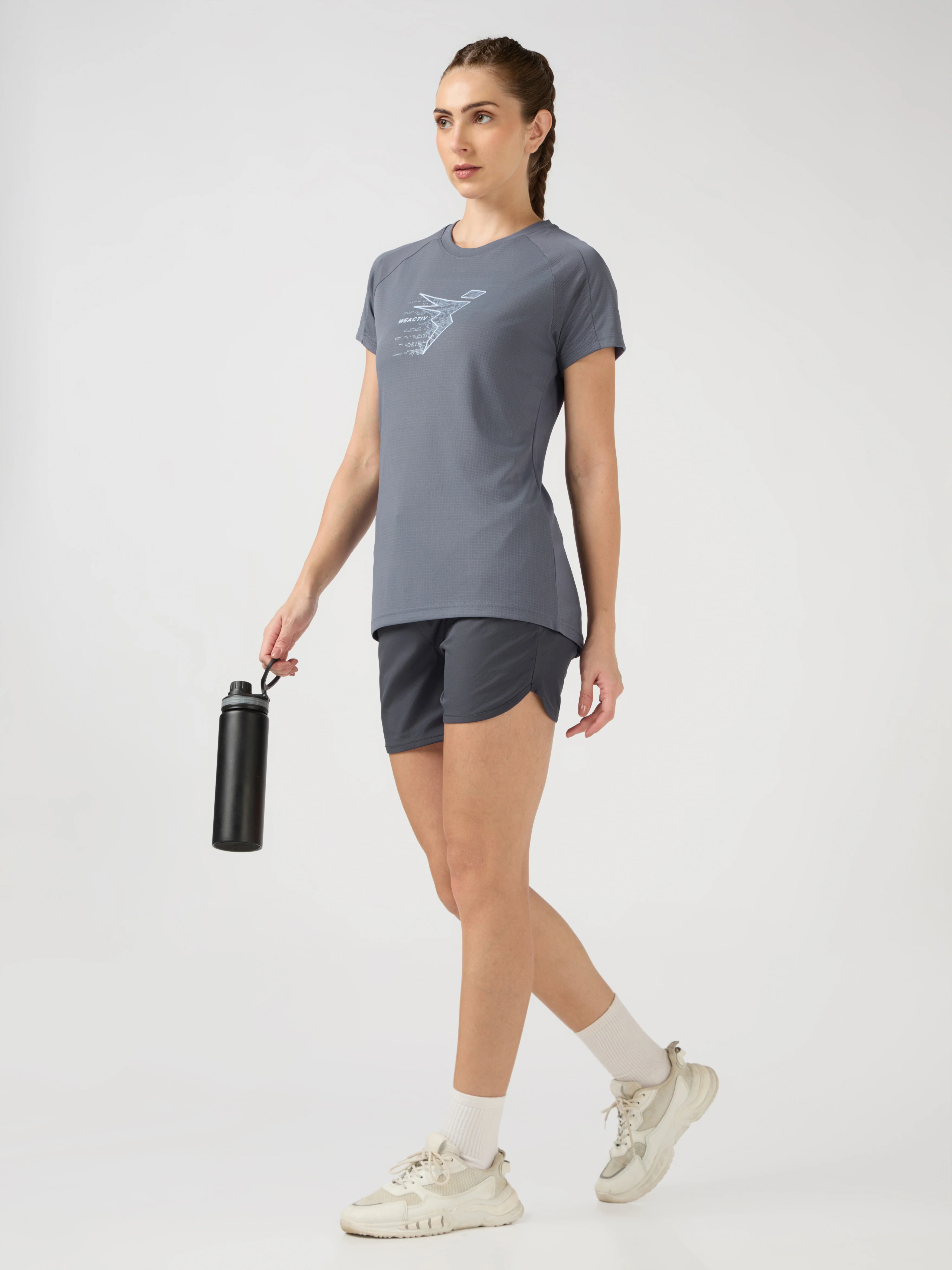 Women Printed Slim Fit Round Neck Sports Tee  with TECHNOCOOL+ - Image 7
